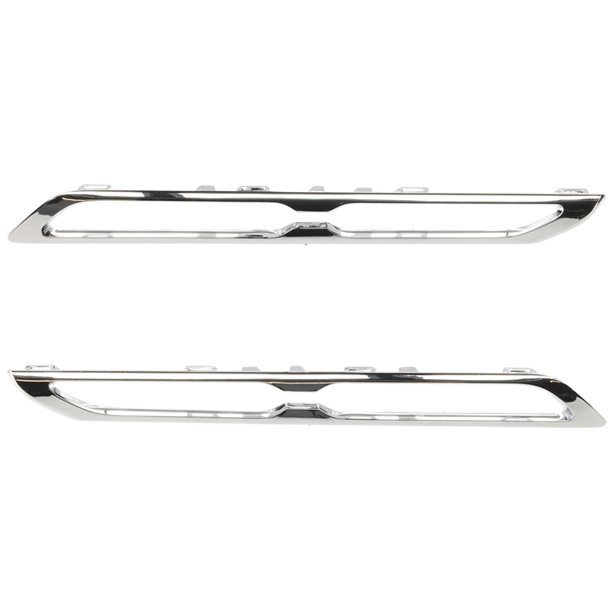 AM GLE350-450-20-23 GRILLE MOLDING LOWER RH AND LH Plastic Chrome w o AMG Styling Package SKU SET RM07070065 Partslink MB1214110 MB1215110 OEM 1678882700-1678882800
