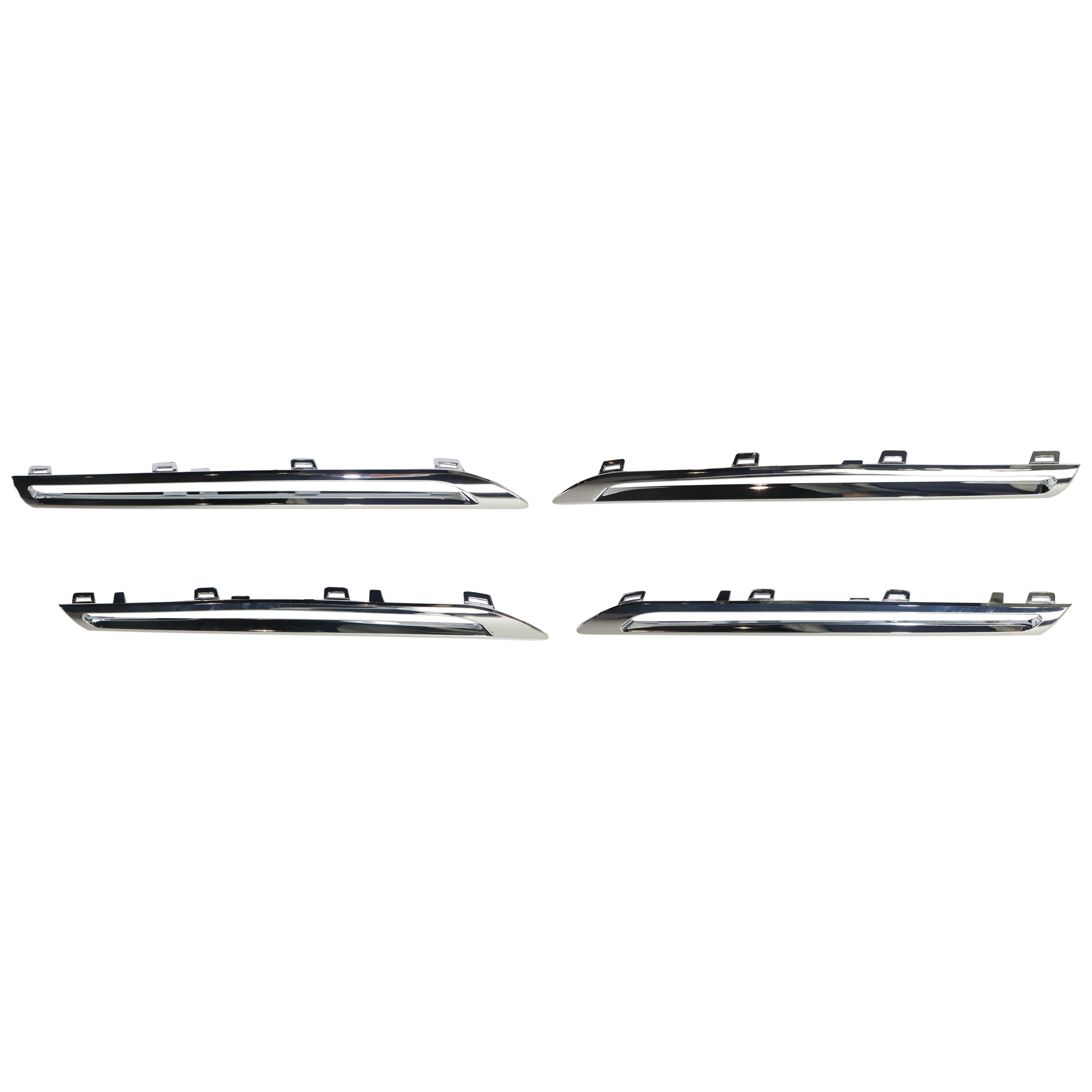 AM GLE CLASS 16-19 GRILLE MOLDING Set of 4 Upper and Lower RH and LH Chrome Exc. GLE63 AMG Model SUV SKU SET RM07090003-4 Partslink MB1212110 MB1213110 MB1214107 MB1215107 OEM 166888158564-166888168564-2928