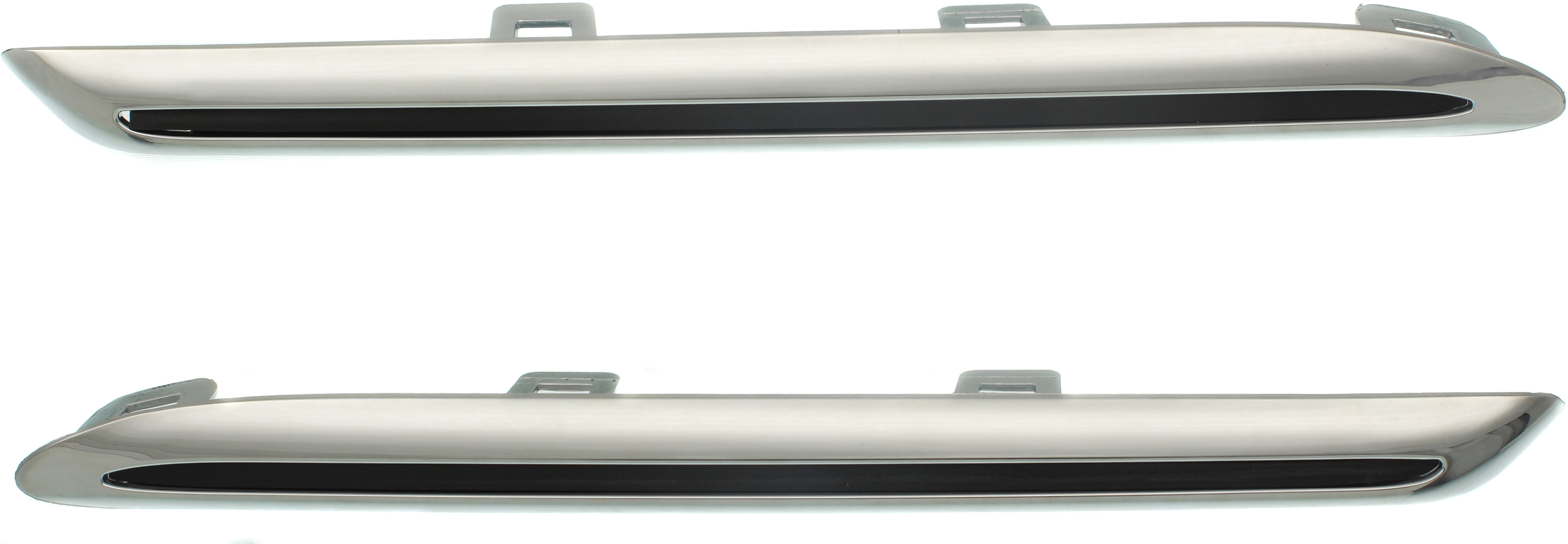 AM E CLASS 17-20 GRILLE MOLDING RH AND LH Lower Chrome w o Luxury Pkg Sedan Wagon SKU SET RM07150003 Partslink MB1214105 MB1215105 OEM 213888037364-213888047364