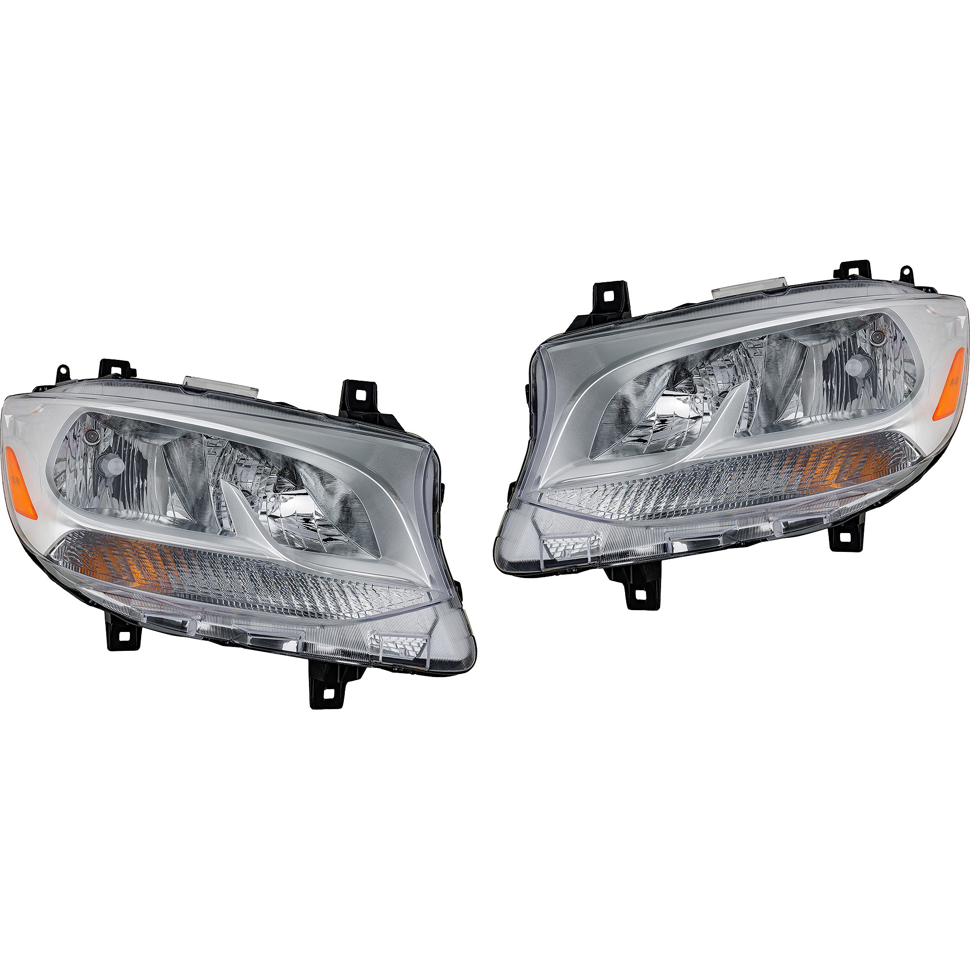 AM SPRINTER VAN 19-22 HEAD LAMP RH AND LH Assembly Halogen 21-22 Cargo Van CAPA SKU SET RM10010049Q Partslink MB2503259C MB2502259C OEM 9109060500-9109060400