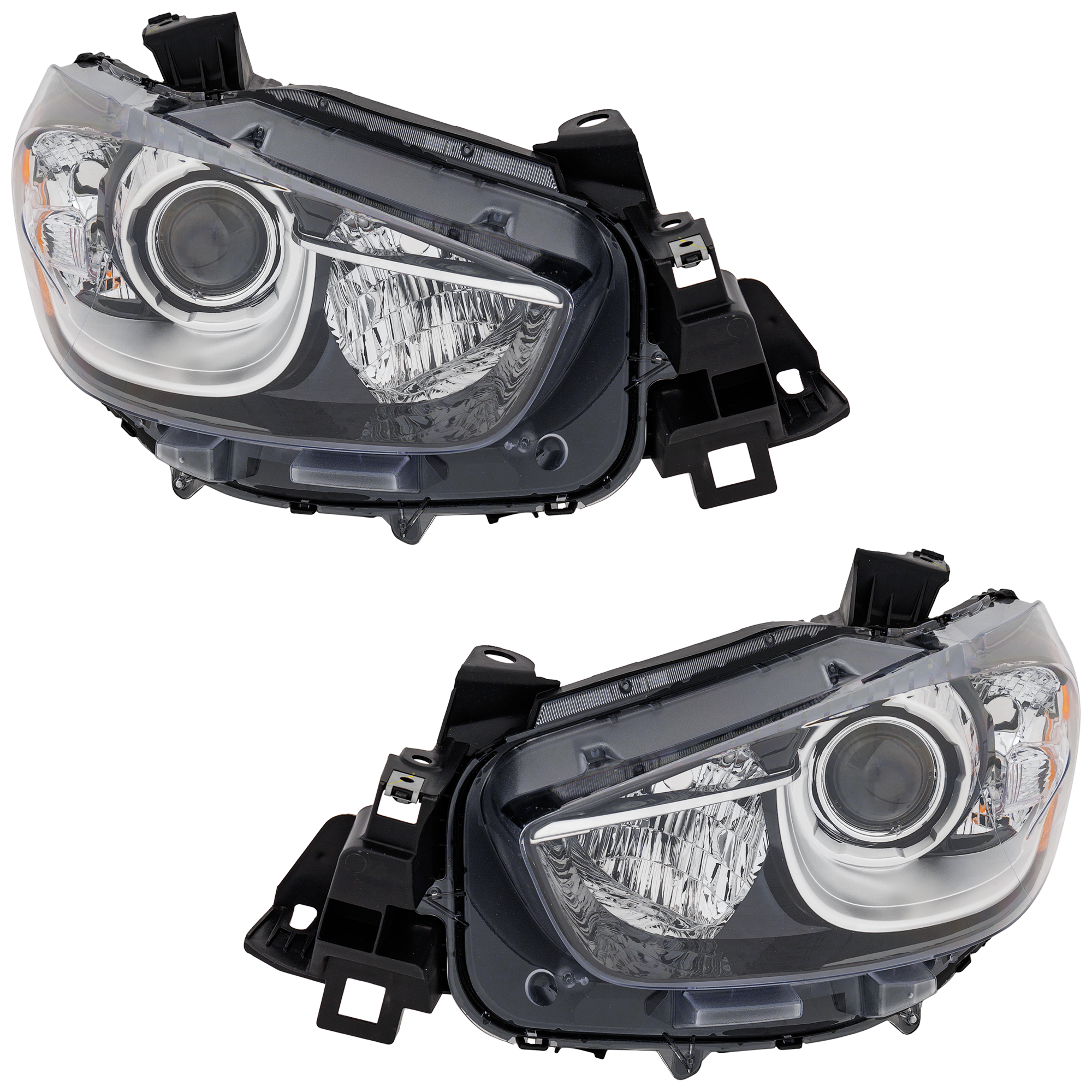 AM CX 5-13-15 HEAD LAMP RH AND LH Lens and Housing HID Xenon w o HID Kit w Adaptive Frontlighting System CAPA SKU SET RM10010123UQ Partslink MA2519151C MA2518151C OEM KR2251031C KR2251041C