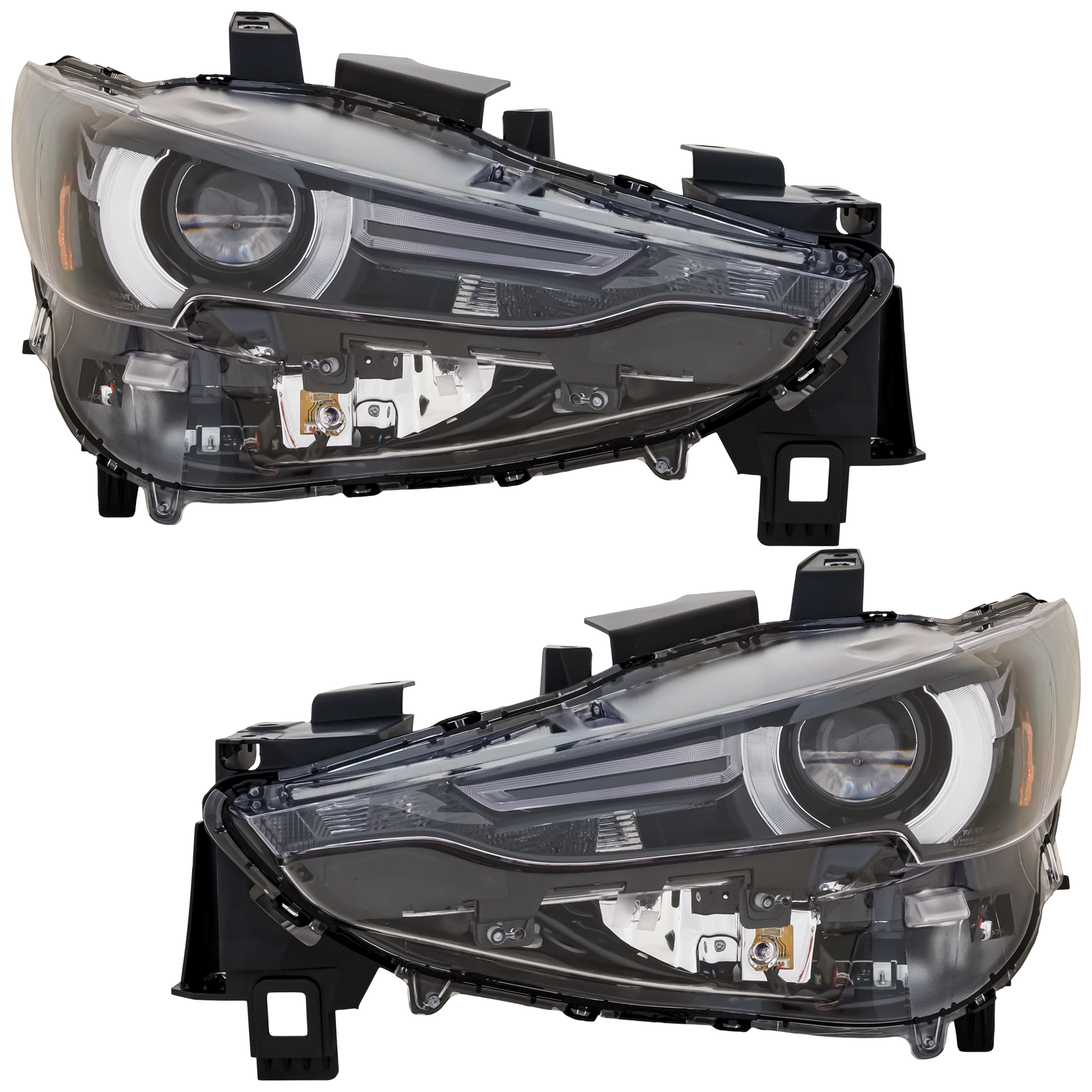 AM CX 5-20-21 HEAD LAMP RH AND LH Assembly LED w Adaptive Headlights From 3-1-20 CAPA SKU SET RM10010131AQ Partslink MA2502157C MA2503157C OEM KL2L51031E KL2L51041E