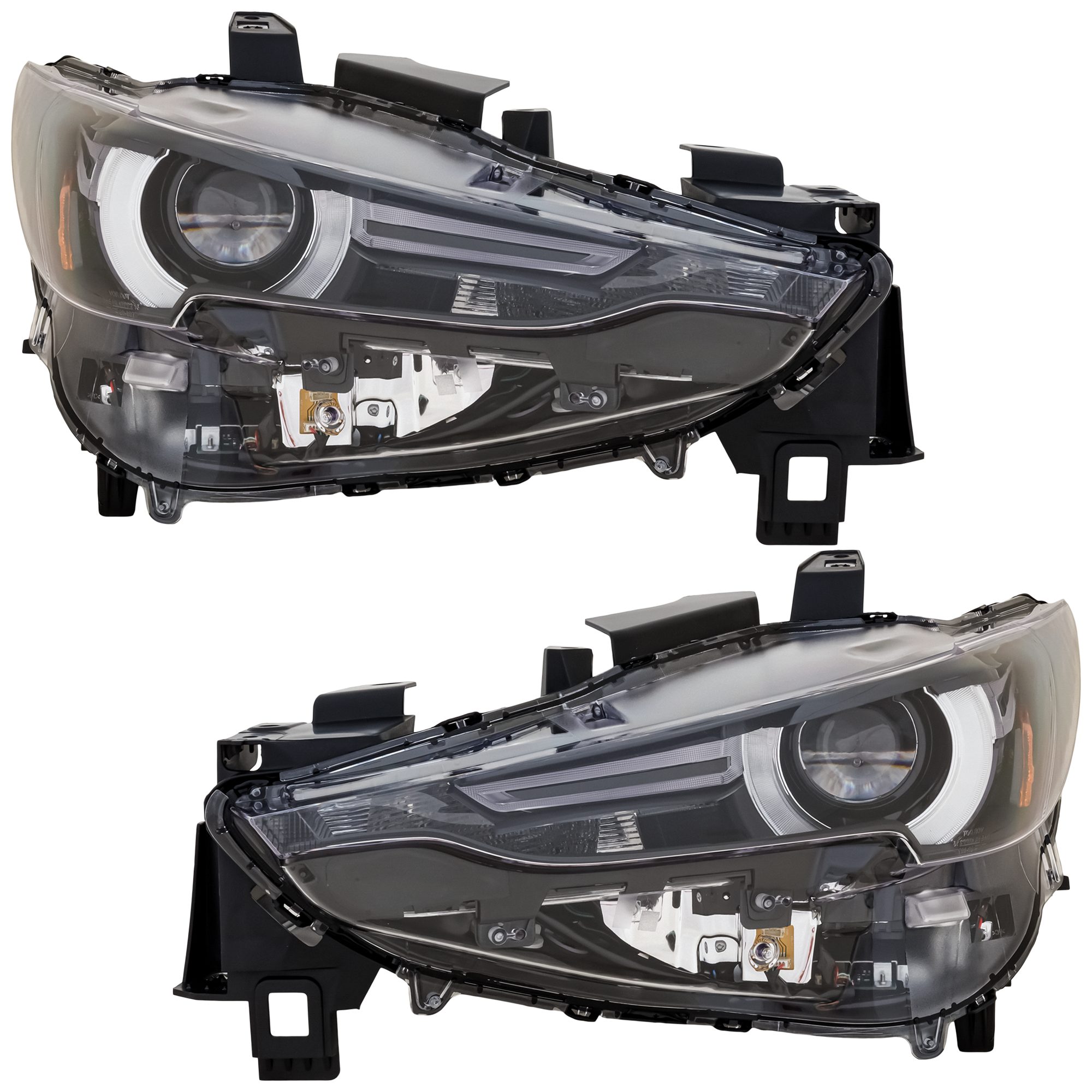 AM CX 5-20-21 HEAD LAMP RH AND LH Assembly LED w Adaptive Headlights From 3-1-20 SKU SET RM10010131A Partslink MA2503157 MA2502157 OEM KL2L51031E KL2L51041E