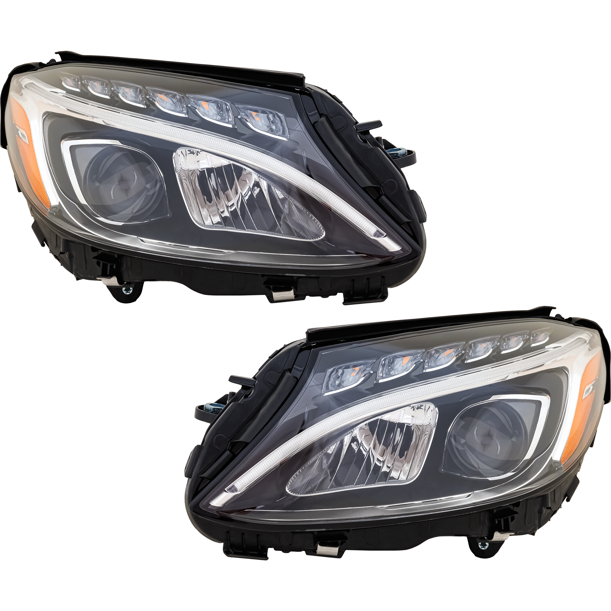 AM C CLASS 15-18 HEAD LAMP RH AND LH Assembly LED w o Adaptive Headlight Coupe Sedan SKU SET RM10010133A Partslink MB2503227 MB2502227 OEM 205906780364-205906770364-2059