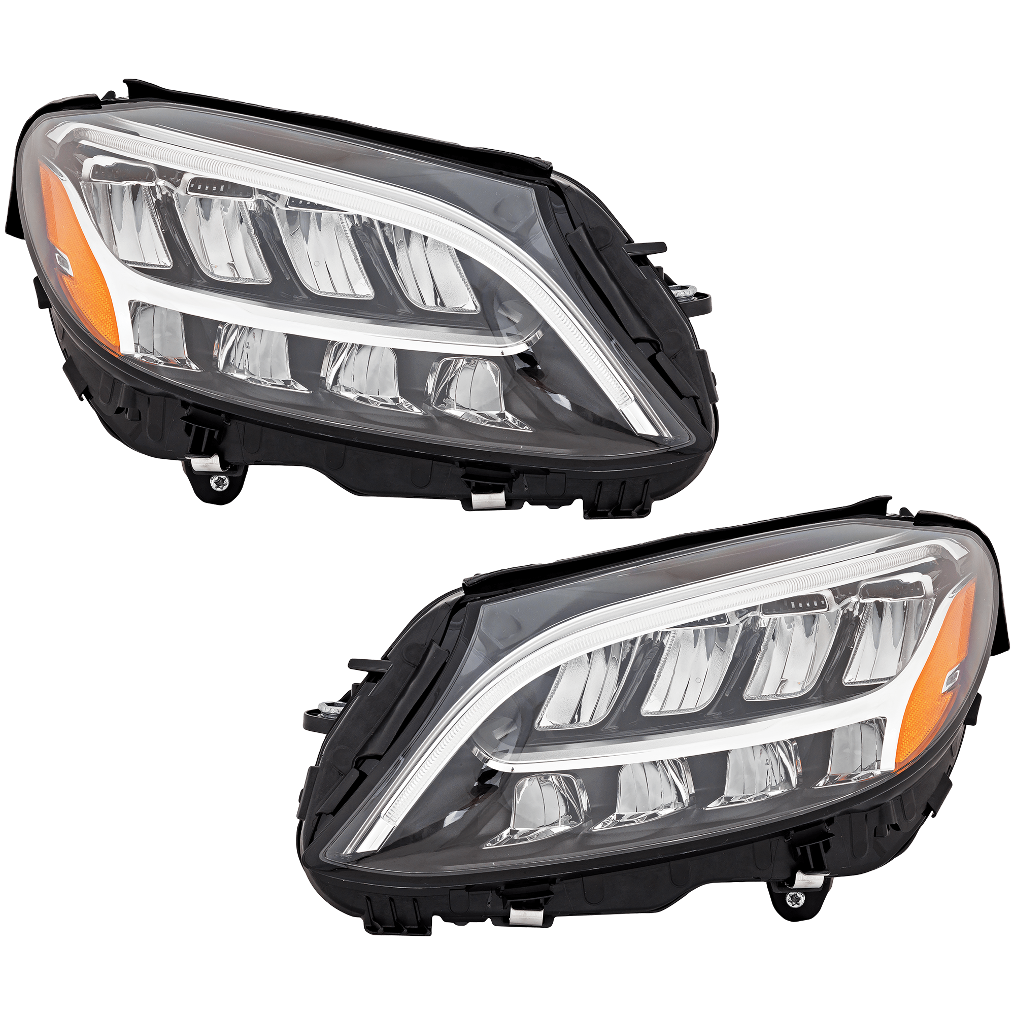 AM C CLASS 19-21 HEAD LAMP RH AND LH Assembly LED w o Adaptive Headlight CAPA SKU SET RM10010143AQ Partslink MB2519113C MB2518113C OEM 2059066104-2059066004