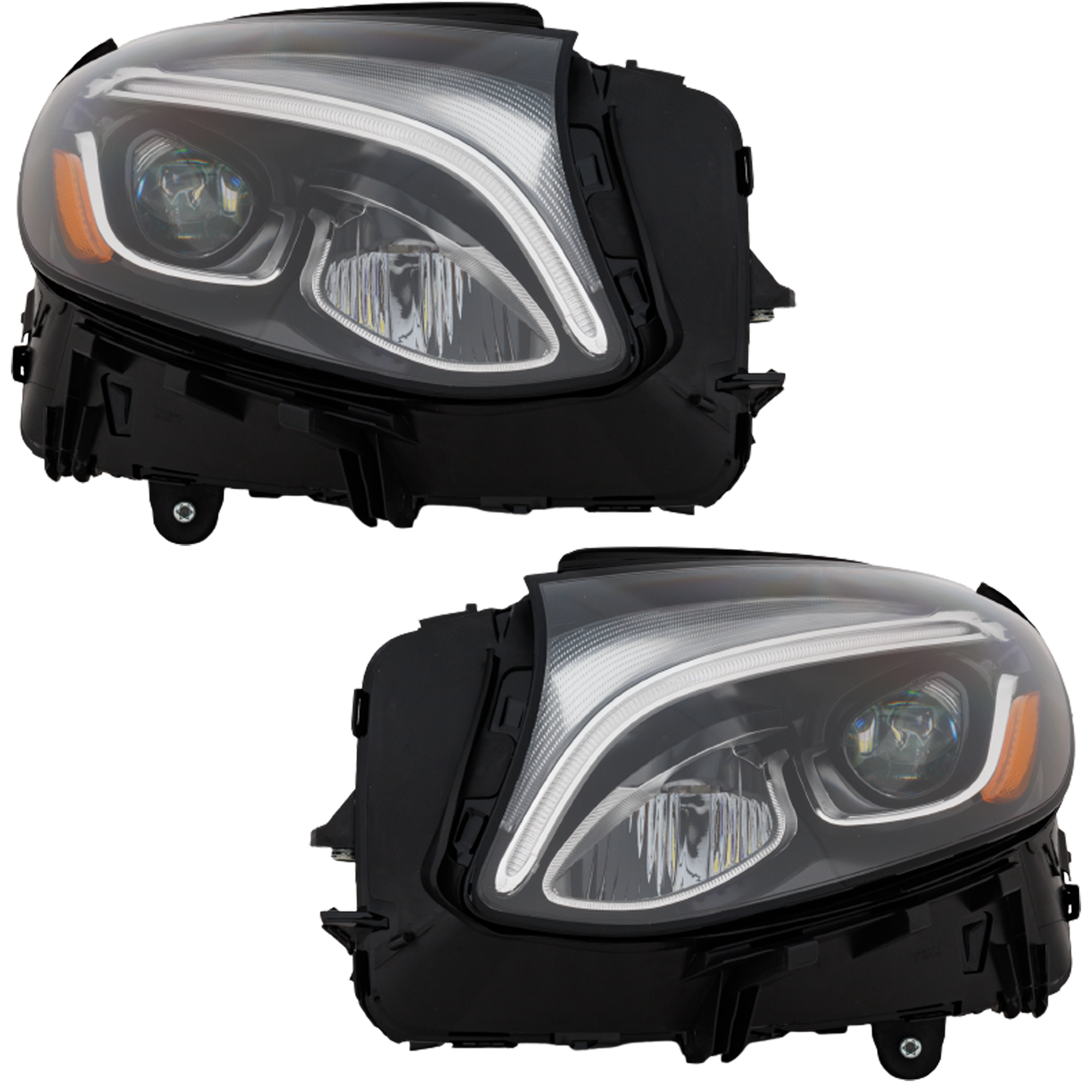 AM GLC CLASS 16-19 HEAD LAMP RH AND LH LED Assembly w o Adaptive Headlights w o Logo GLC Coupe 17-19 SKU SET RM10010151A Partslink MB2519109 MB2518109 OEM 25390600000000000000