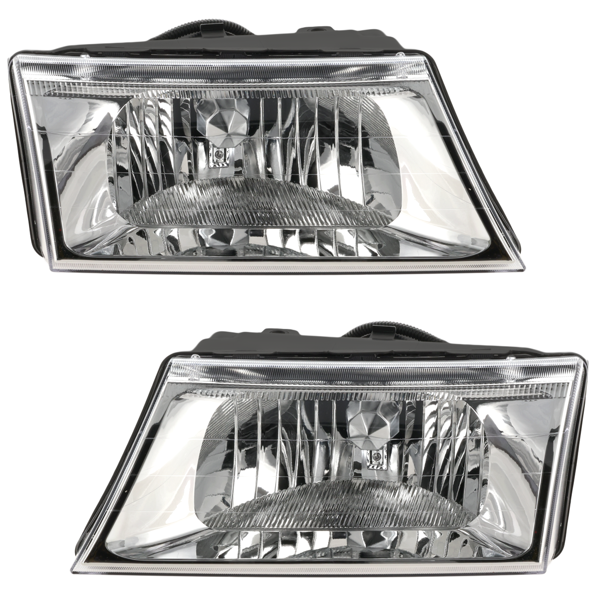 AM GRAND MARQUIS 05-05 HEAD LAMP RH AND LH Lens and Housing Halogen Chrome Interior CAPA SKU SET RM10010157UQ Partslink FO2502239C FO2503239C OEM 5W3Z13008AA 5W3Z13008BA