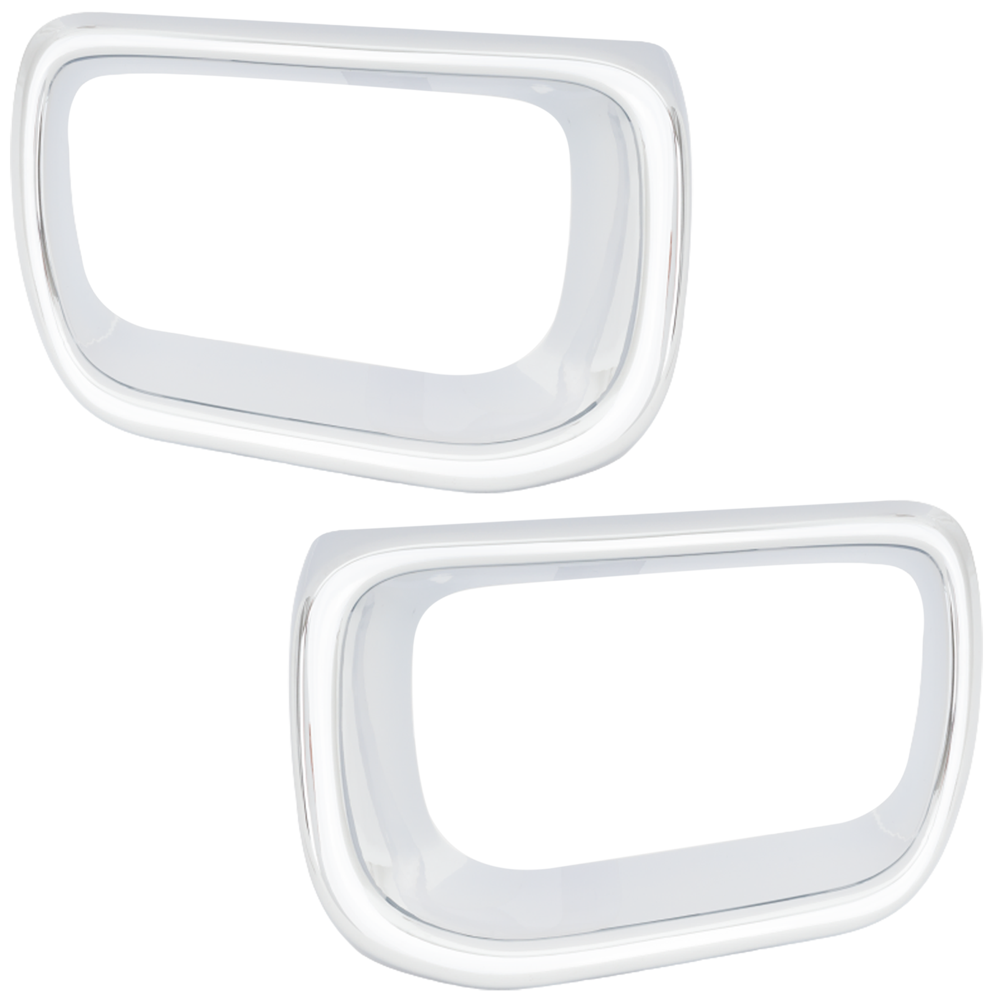 AM COOPER 14-21 FRONT FOG LAMP COVER RH AND LH Chrome SKU SET RM10790005 Partslink MC1039112 MC1038112 OEM 51117337812-51117337811