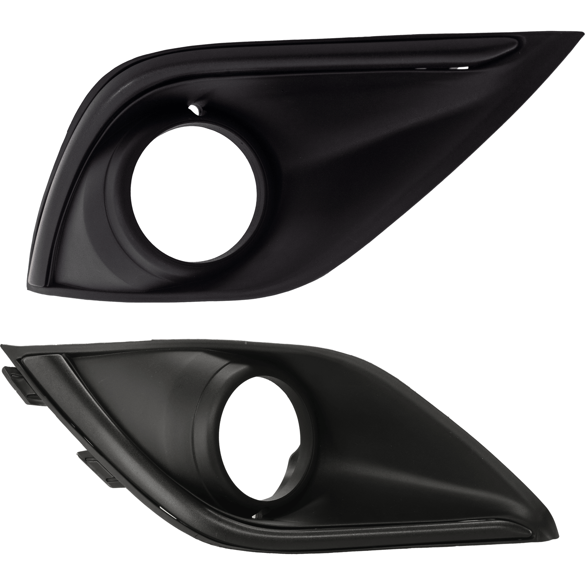 AM OUTLANDER 20-20 OUTLANDER PHEV 19-23 FOG LAMP MOLDING RH AND LH Textured Black w Halogen Fog Light Holes From 7-19 SKU SET RM10810033 Partslink MI1038127 MI1039127 OEM 6400K791-6400K792