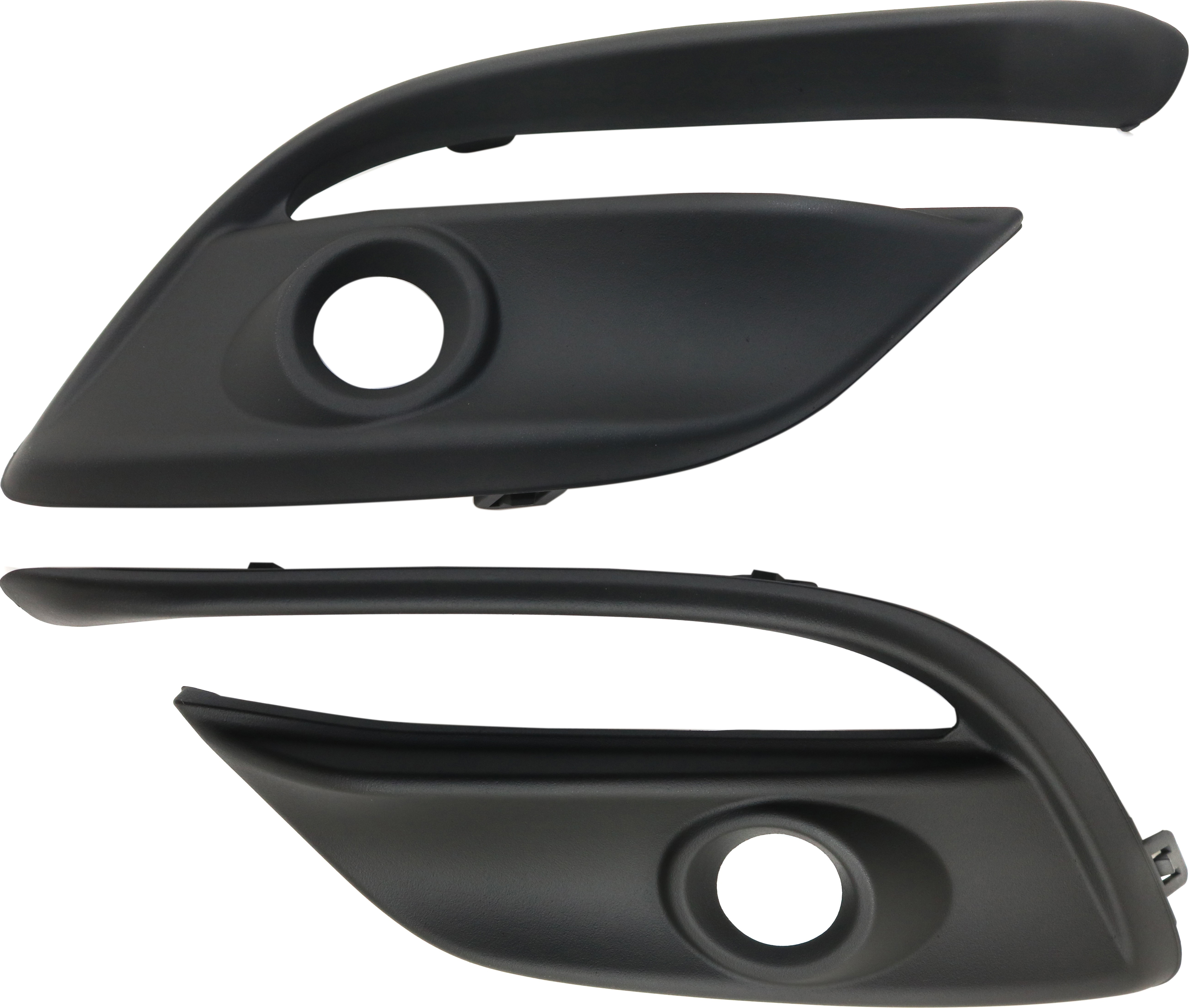AM MAZDA 3-17-18 FRONT FOG LAMP MOLDING RH AND LH Textured Black Mexico Built Vehicle SKU SET RM10820003 Partslink MA1038135 MA1039135 OEM BAJC50C21A BAJC50C11A