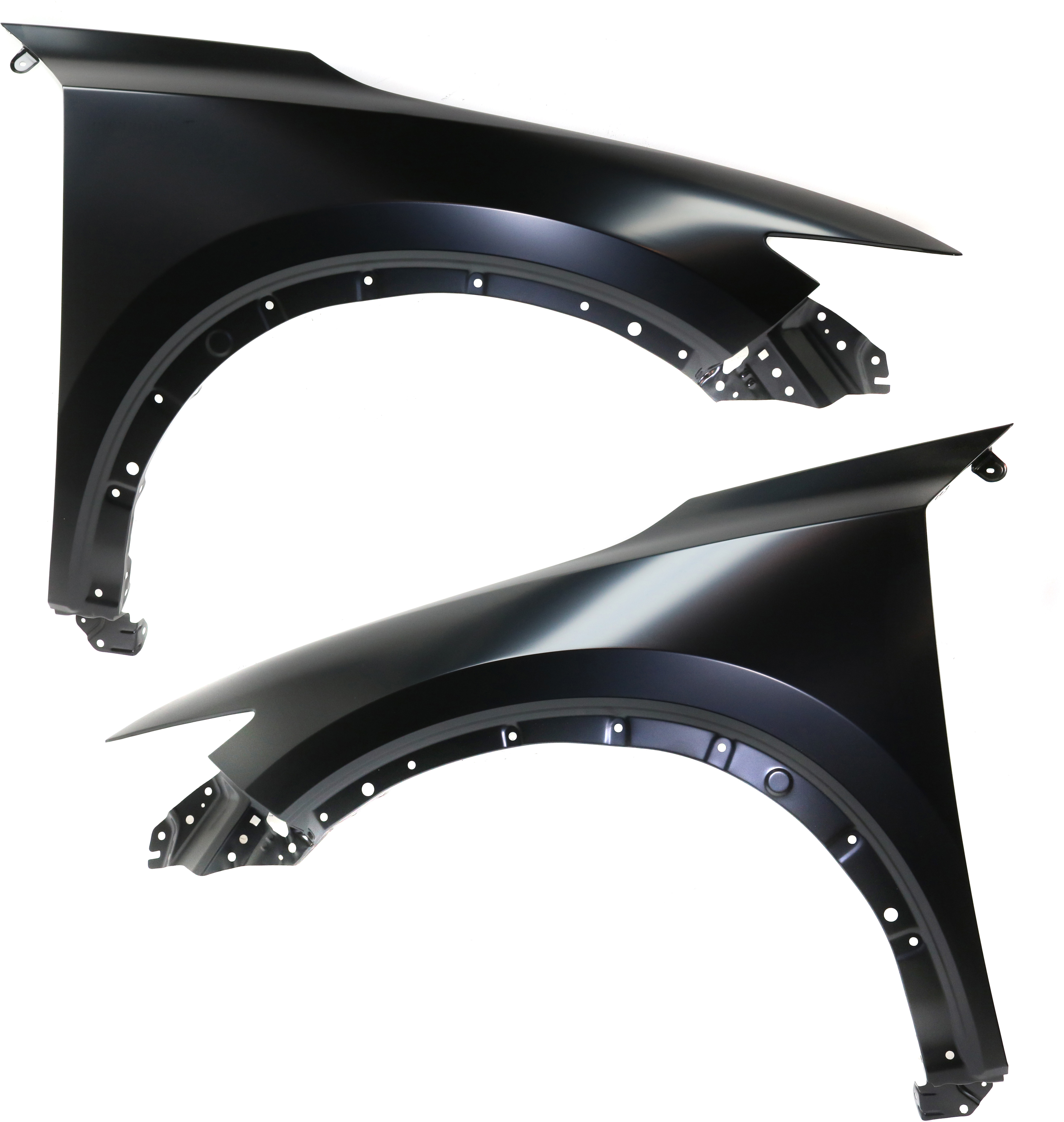 AM CX 5-17-24 FRONT FENDER RH AND LH Primed w o Side Lamp Hole SKU SET RM22010017 Partslink MA1240179 MA1241179 OEM KB7W52111 KB7W52211