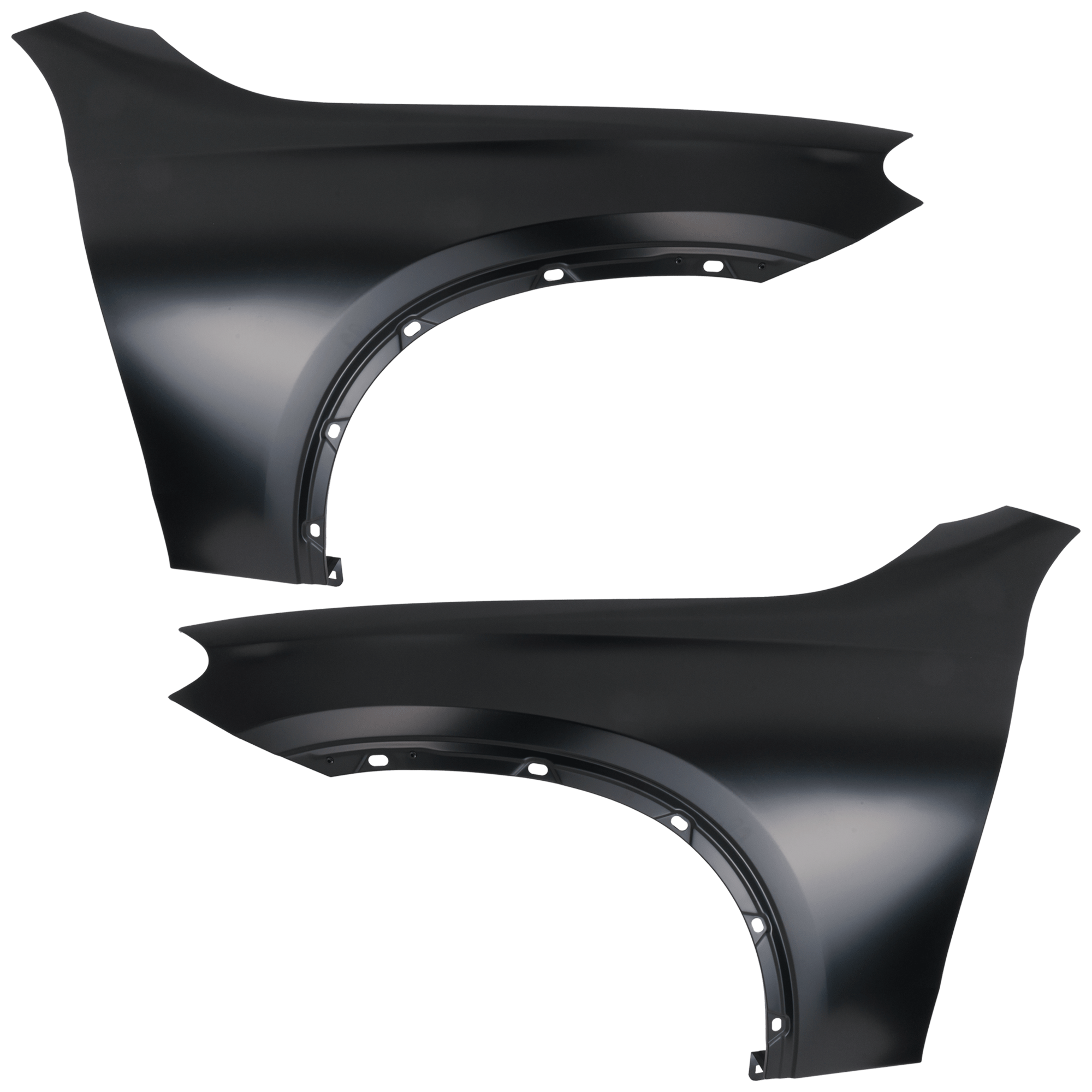 AM GLC300-23-23 FRONT FENDER RH AND LH Black Aluminum SKU SET RM22010081 Partslink MB1240183 MB1241183 OEM 2548809300-2548809400