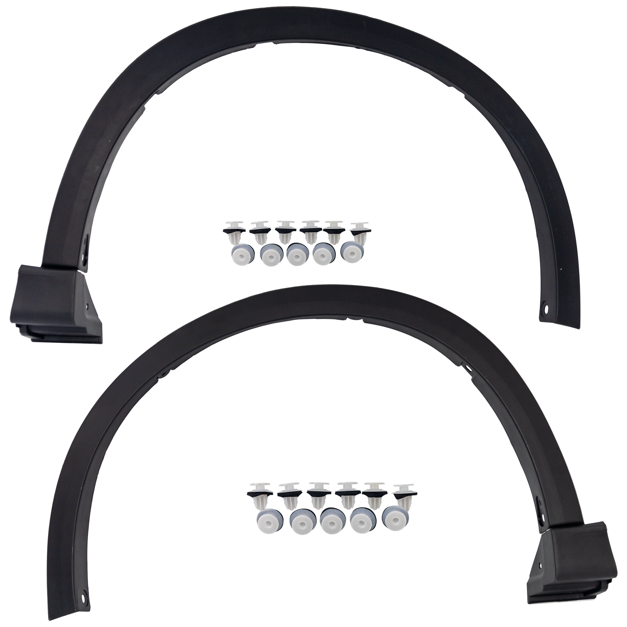 AM CX 5-22-24 FRONT WHEEL OPENING MOLDING RH AND LH Gloss Black SKU SET RM22130041 Partslink MA1290110 MA1291110 OEM KPG151W20 KPG151W30