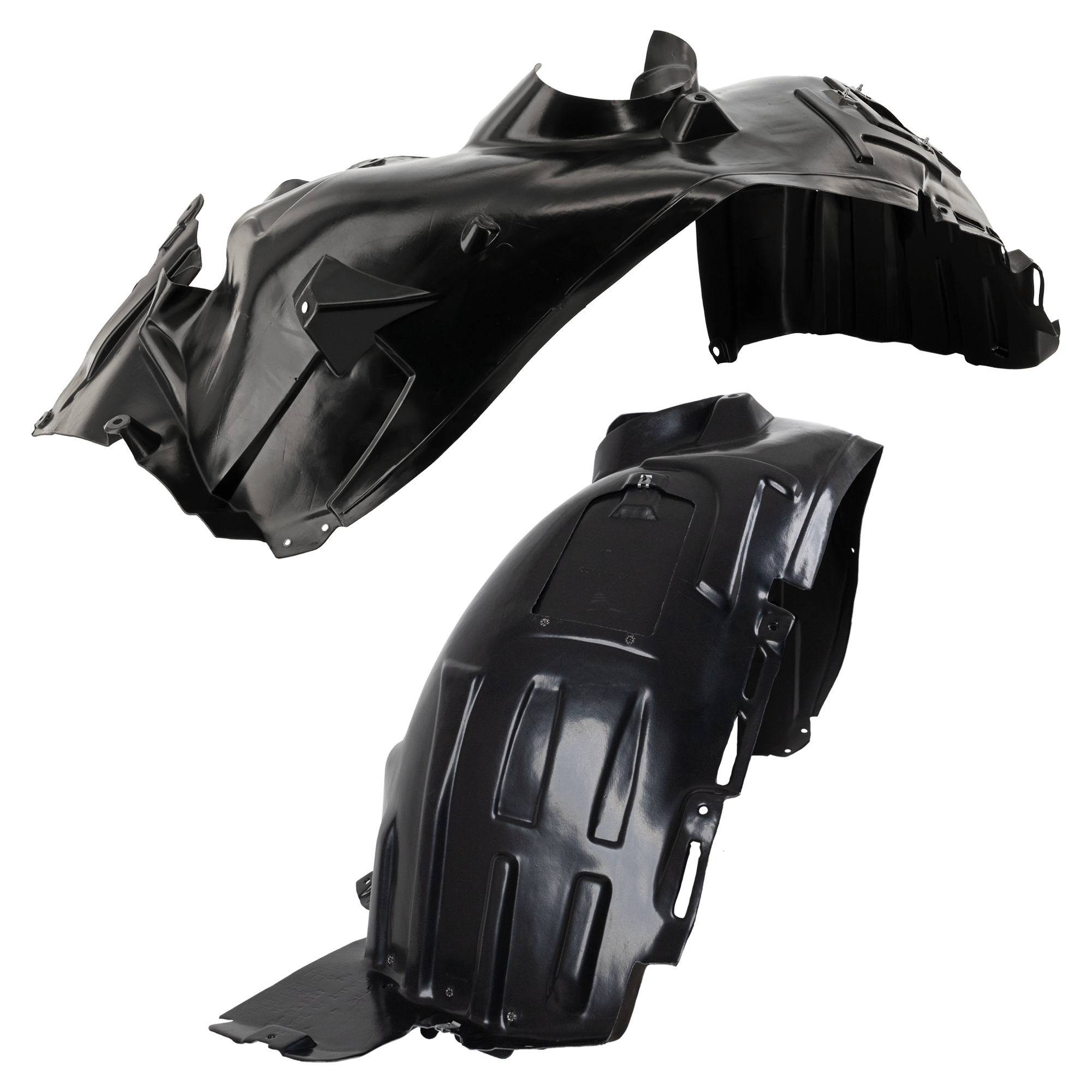 AM CLA250-14-19 COOPER 07-14 FRONT FENDER LINER RH AND LH Assembly Set of 2 SKU SET RM22210005 Partslink MB1248175 MB1249175 OEM 2466900100-2466900200