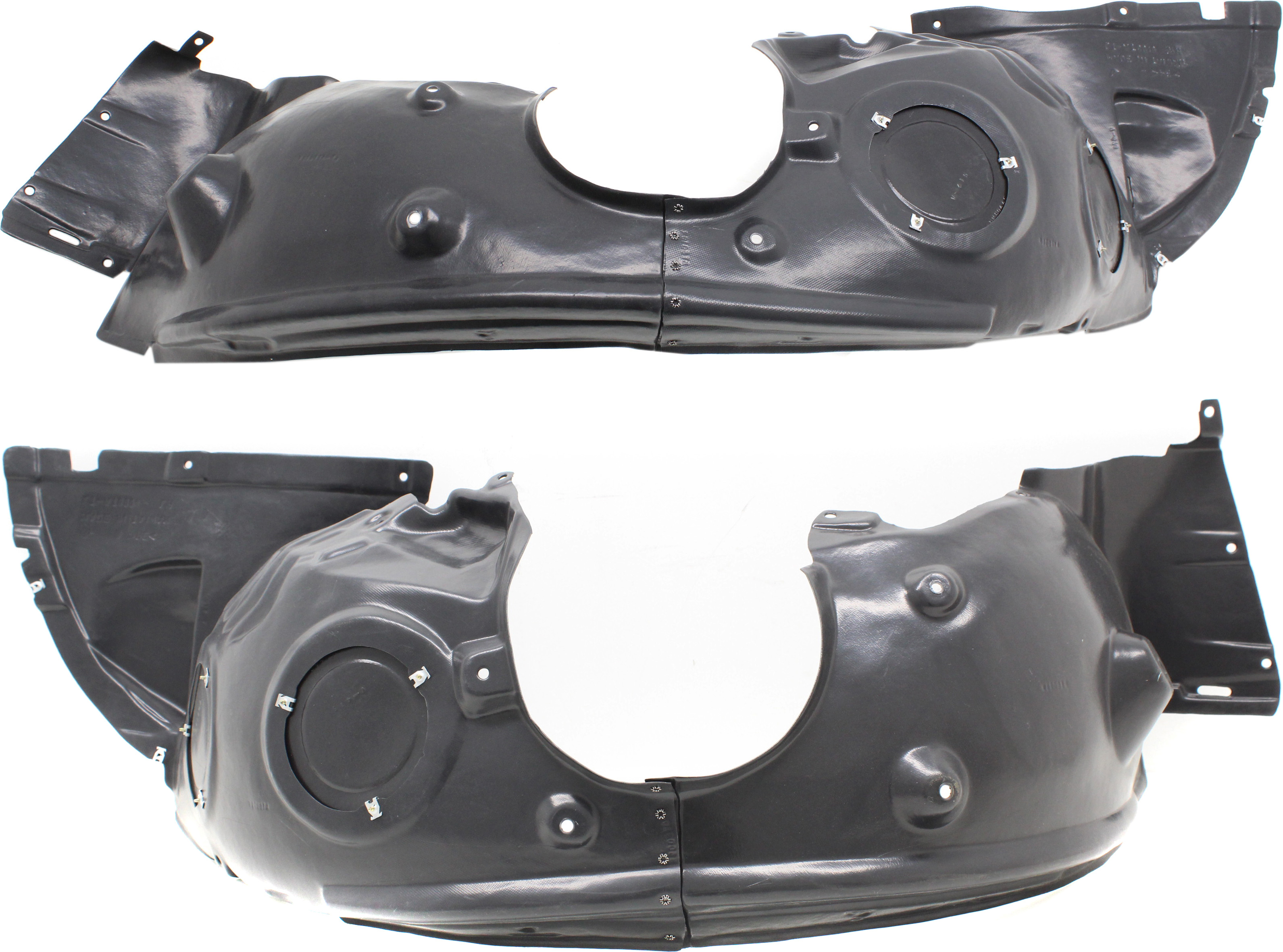 AM COOPER 14-24 FRONT FENDER LINER RH AND LH Base Model Hatchback SKU SET RM22210025 Partslink MC1248105 MC1249105 OEM 51717290789 PFM 51717290790 PF