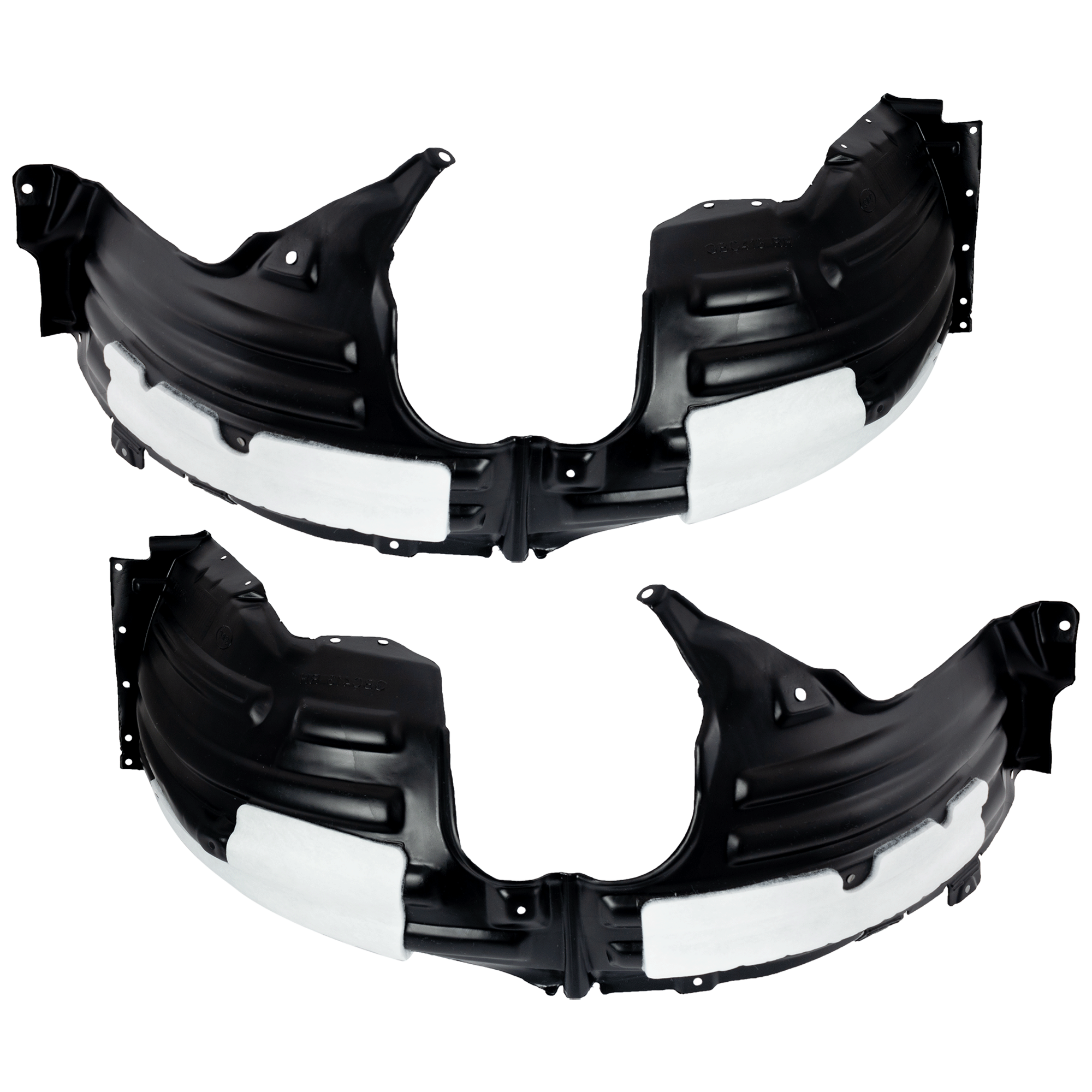 AM OUTLANDER 22-24 FRONT FENDER LINER RH AND LH Plastic Vacuum Form w Insulation Foam CAPA SKU SET RM22210069Q Partslink MI1248137C MI1249137C OEM 5370C185-5370C186