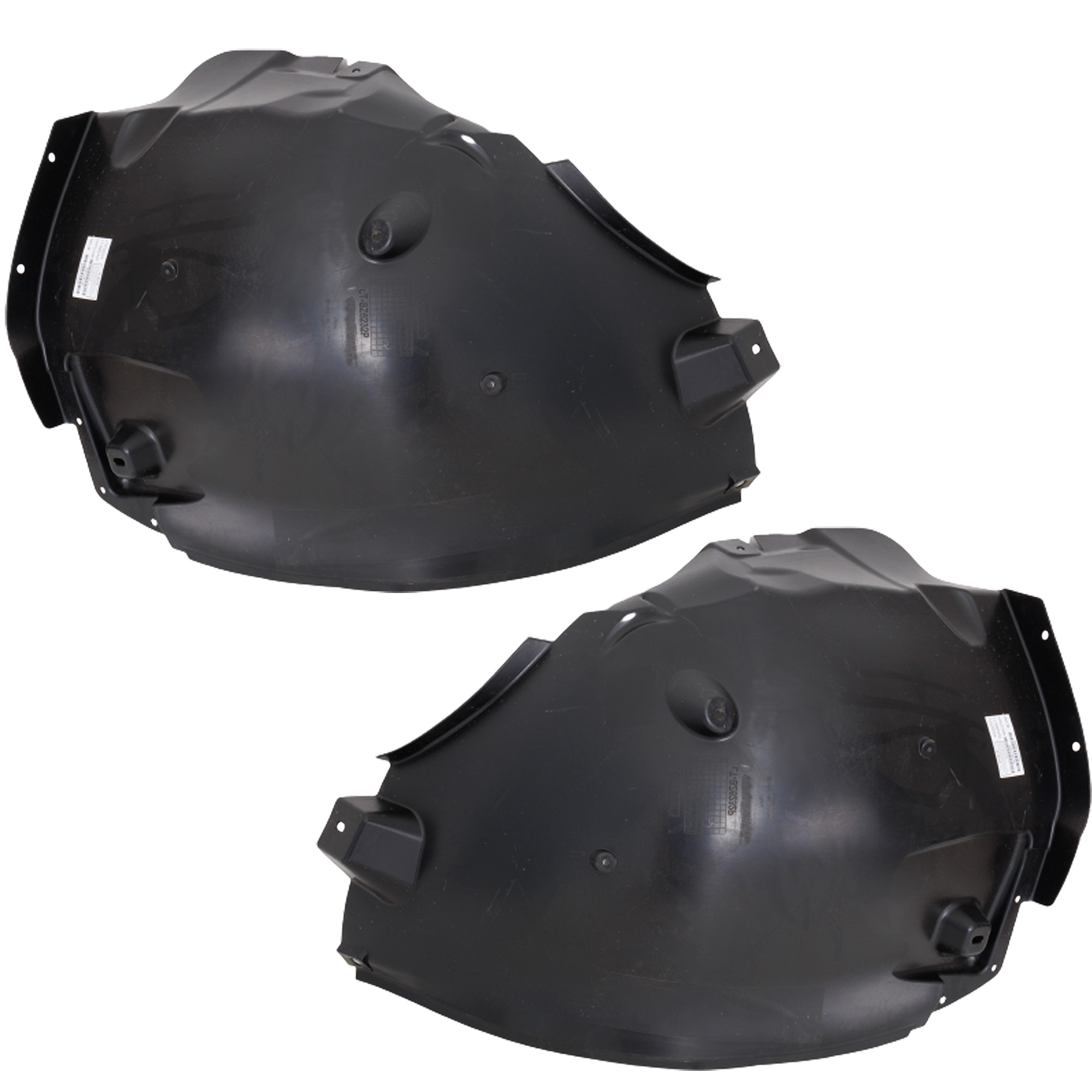 AM GLE CLASS 20-23 FRONT FENDER LINER RH AND LH Rear Section w Insulation Foam SKU SET RM22210075 Partslink MB1248196 MB1249196 OEM 1676900612-1676981602