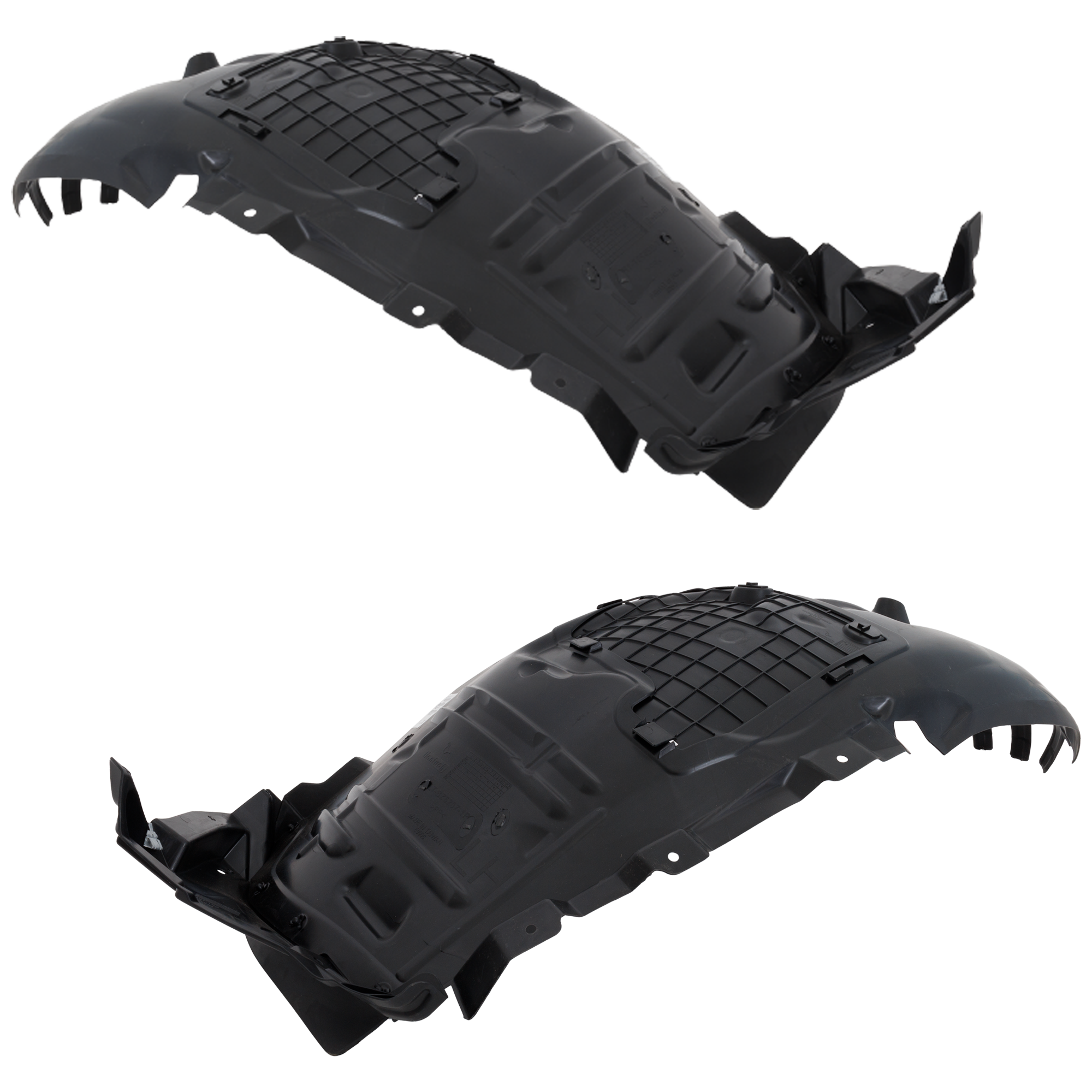 AM C300 C43 AMG 17-23 FRONT FENDER LINER RH AND LH Assembly Plastic Injection Form w Rubber Mat 17-21 Convertible Coupe SKU SET RM22210077 Partslink MB1248193 MB1249193 OEM 2056903101-2056903201