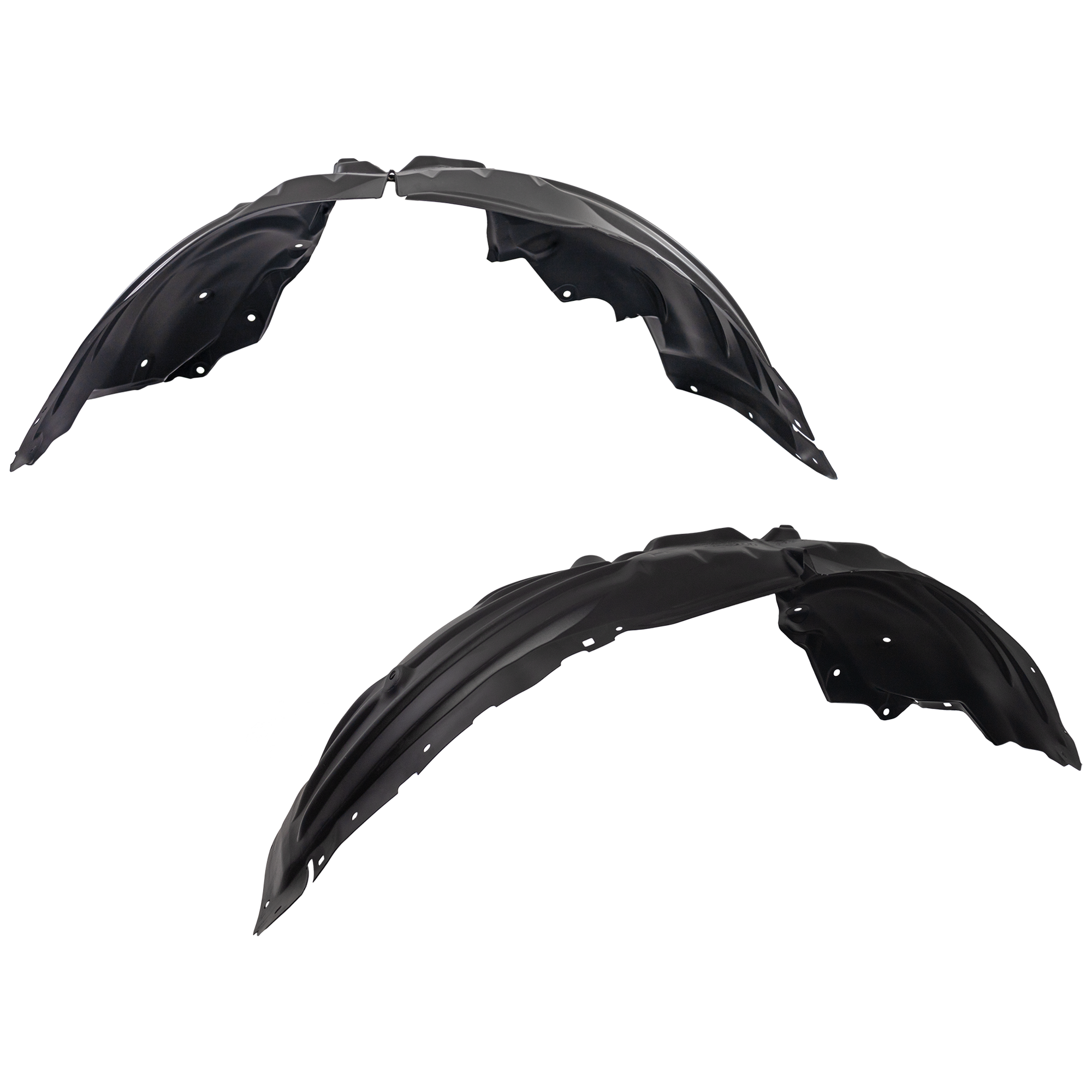 AM CX 5-22-24 FRONT FENDER LINER RH AND LH Rear Section Vacuum Form w o Insulation Foam SKU SET RM22210123 Partslink MA1248158 MA1249158 OEM KPF156130 KPF156140