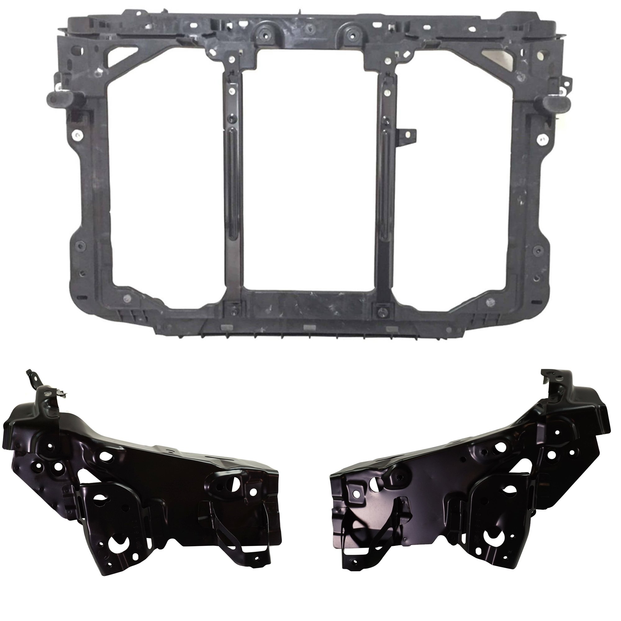 AM CX 5-22-25 RADIATOR SUPPORT Assembly with Driver and Passenger Side Radiator Support Side Panel CAPA SKU SET RM25010018Q Partslink MA1225169C MA1225170C MA1225184C OEM K12353110B KB7W53140 KB7W54140
