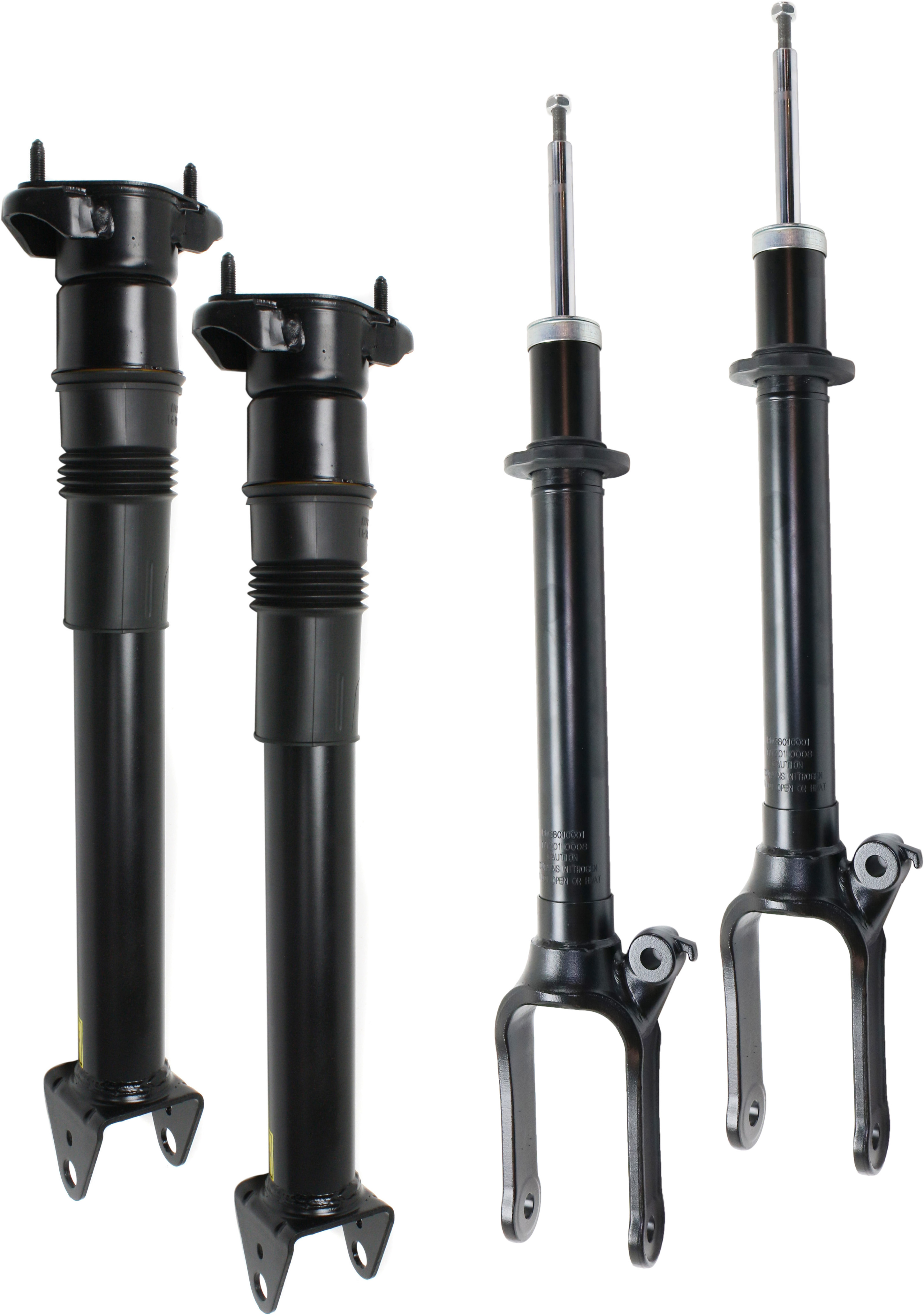 AM ML350-06-11 ML320-07-09 FRONT AND REAR SHOCK ABSORBER RH AND LH Gas Charged Set of 4 SKU SET RM28010001-4 OEM 1-643-200-130-164-320-000-000-000-000