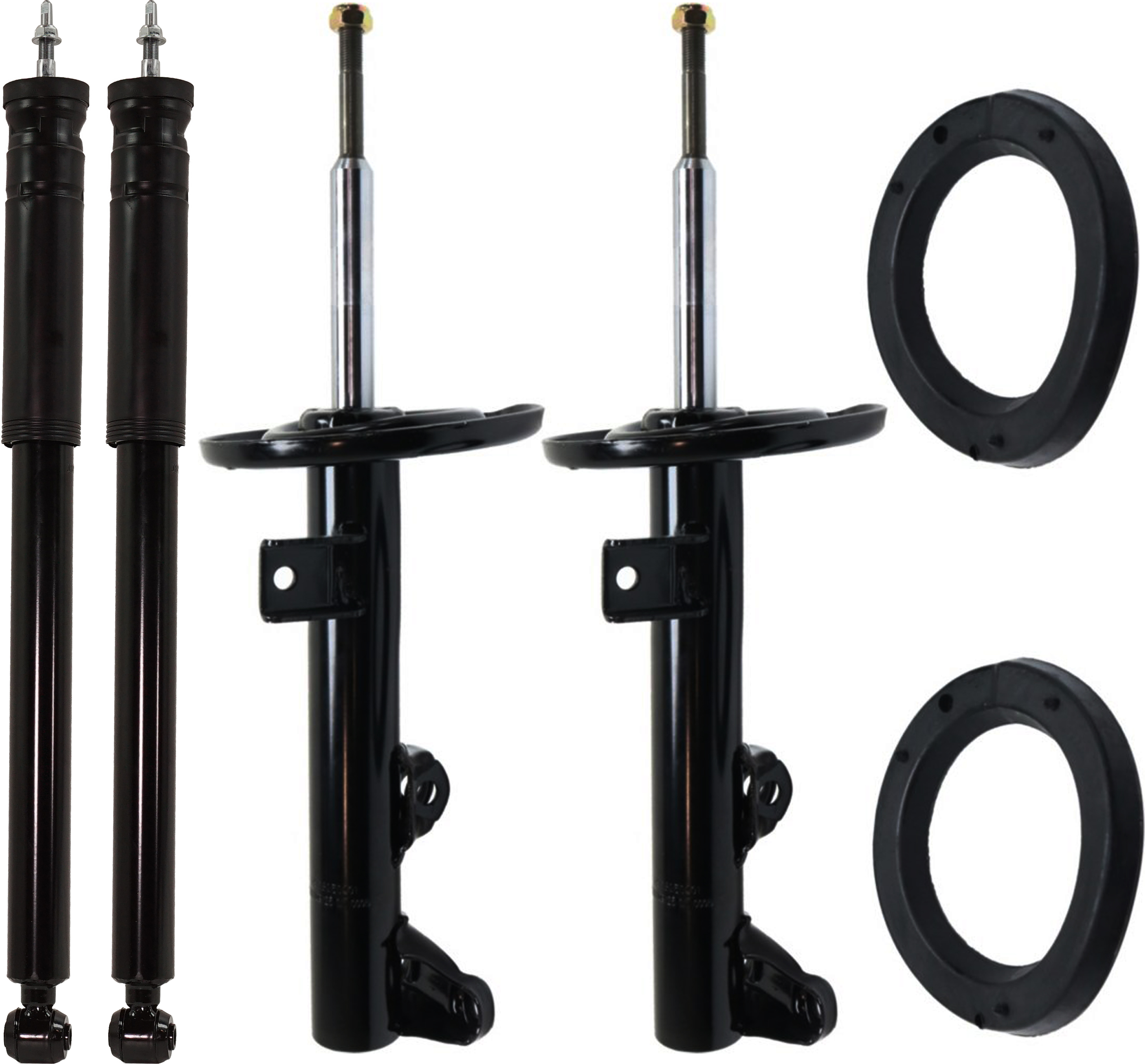 AM C240 C320-01-05 FRONT AND REAR SHOCK AND FULLY LOADED STRUT RH AND LH Gas Charged Set of 4 SKU SET RM28050001-4 OEM 2033262900-2033200731-71488-33