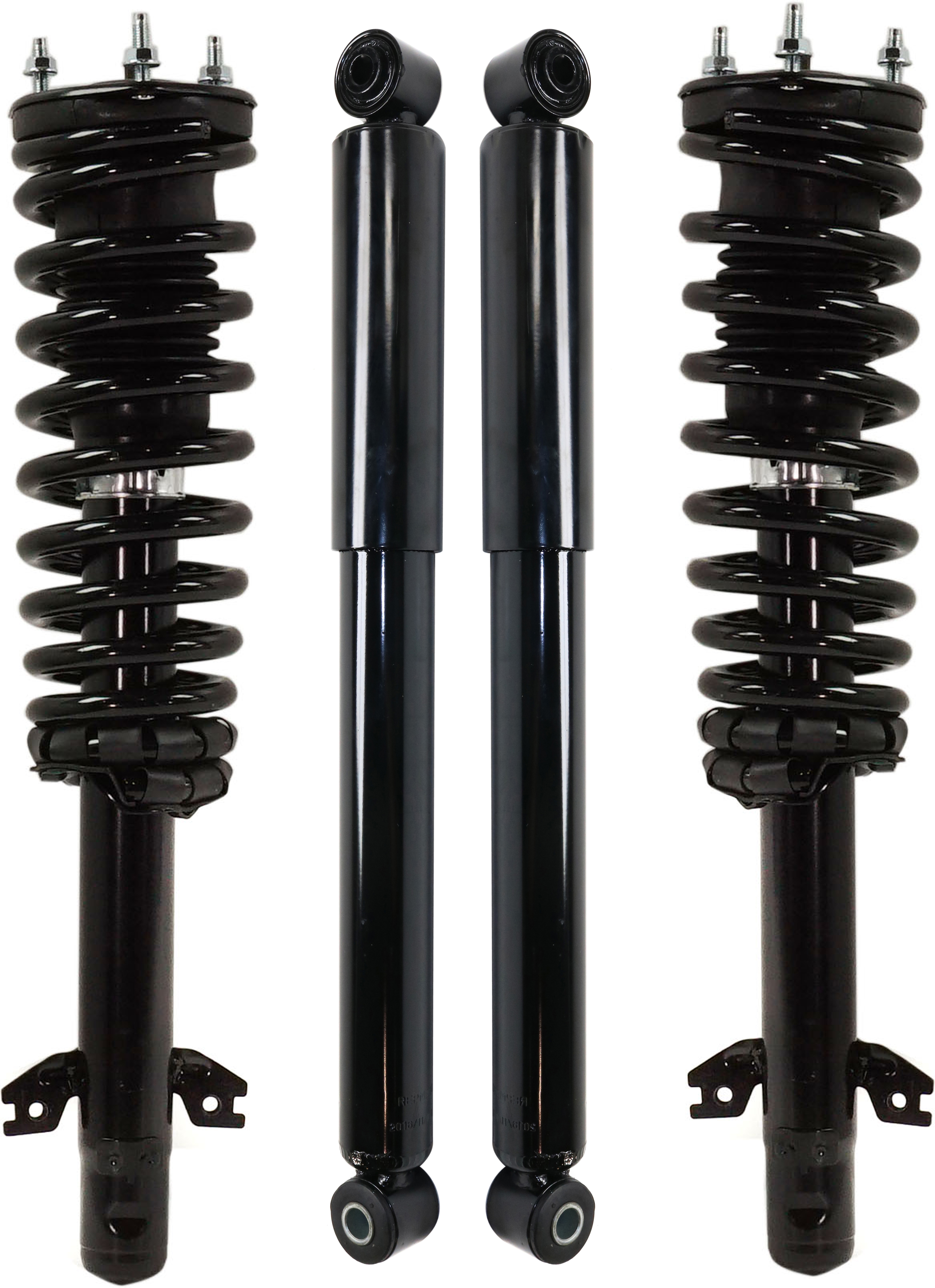 AM MAZDA 6-09-13 FRONT AND REAR SHOCK AND FULLY LOADED STRUT RH AND LH Gas Charged Twin tube Set of 4 SKU SET RM28050003-4 OEM 172-624-921-403-312-000-000-000-000