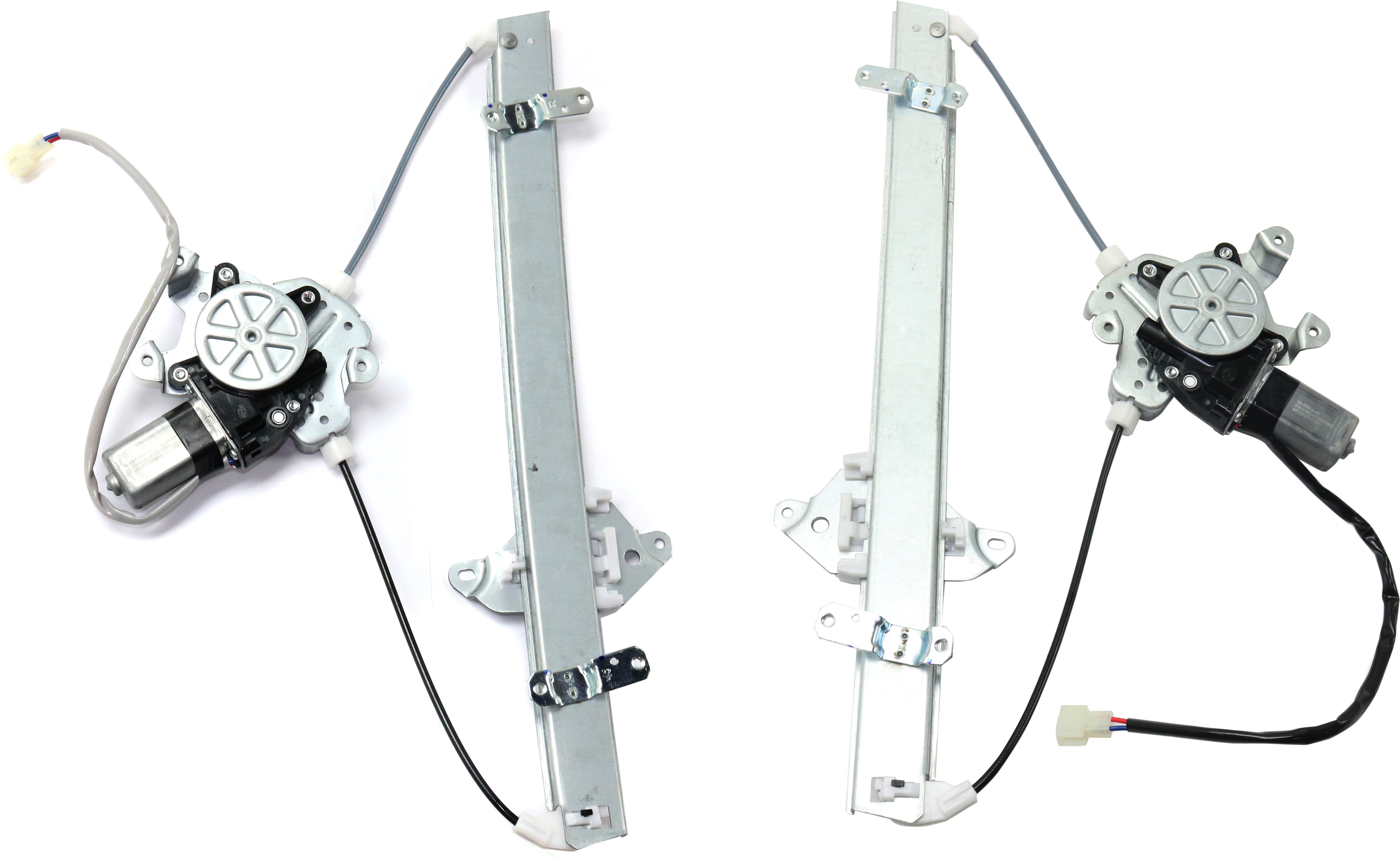 AM LANCER 03-06 FRONT WINDOW REGULATOR RH AND LH w Motor Evolution Sportback Ralliart Models SKU SET RM46290011 OEM MR991321 PFM MN126737 MR503991