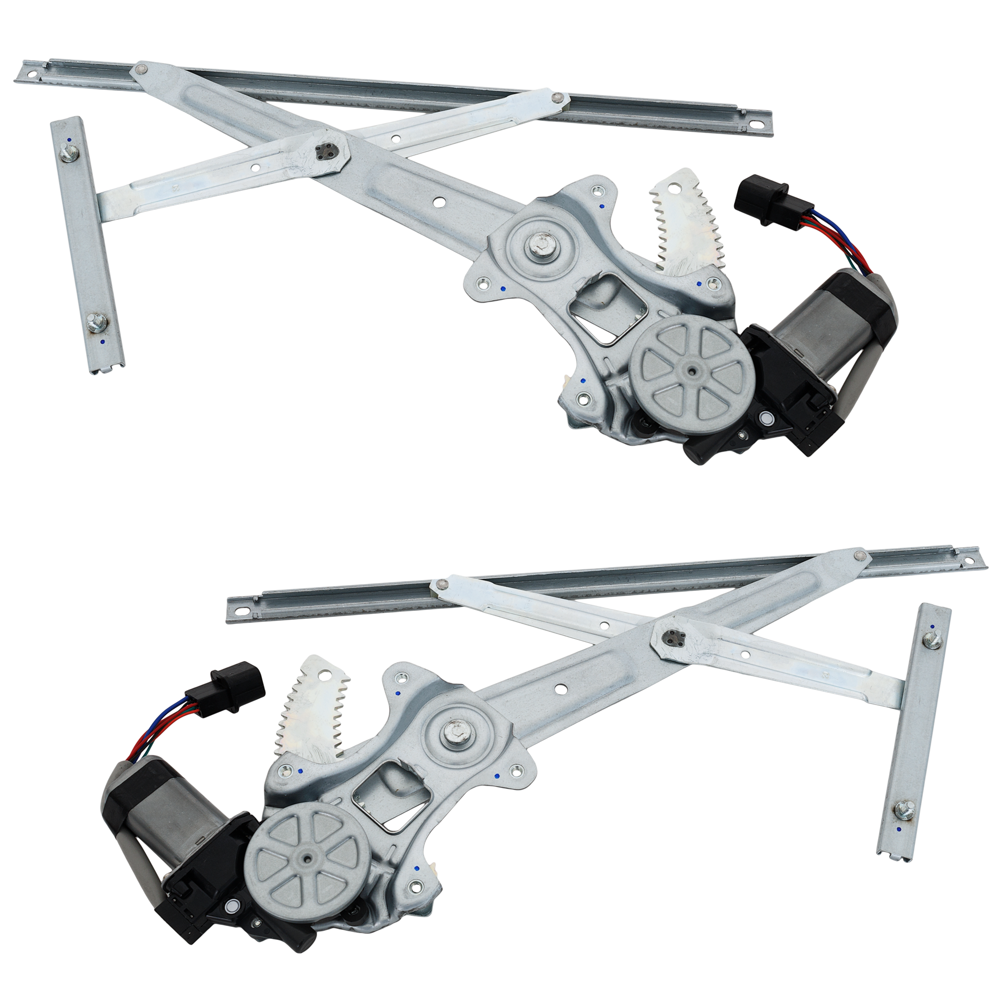AM OUTLANDER SPORT RVR 11-24 FRONT WINDOW REGULATOR RH AND LH Power w Motor 6 Pins SKU SET RM46290083 Partslink MI1350129 MI1351129 OEM 5713A255 PFM 5713A256 PFM