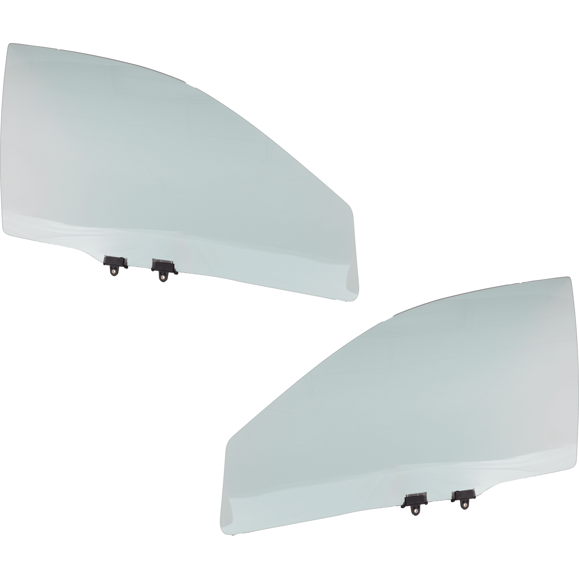 AM MITSUBISHI LANCER 02-07 FRONT DOOR GLASS RH AND LH Green Tint w Clip Excludes Evolution Model SKU SET RM48010011 OEM MR525731 MR525732