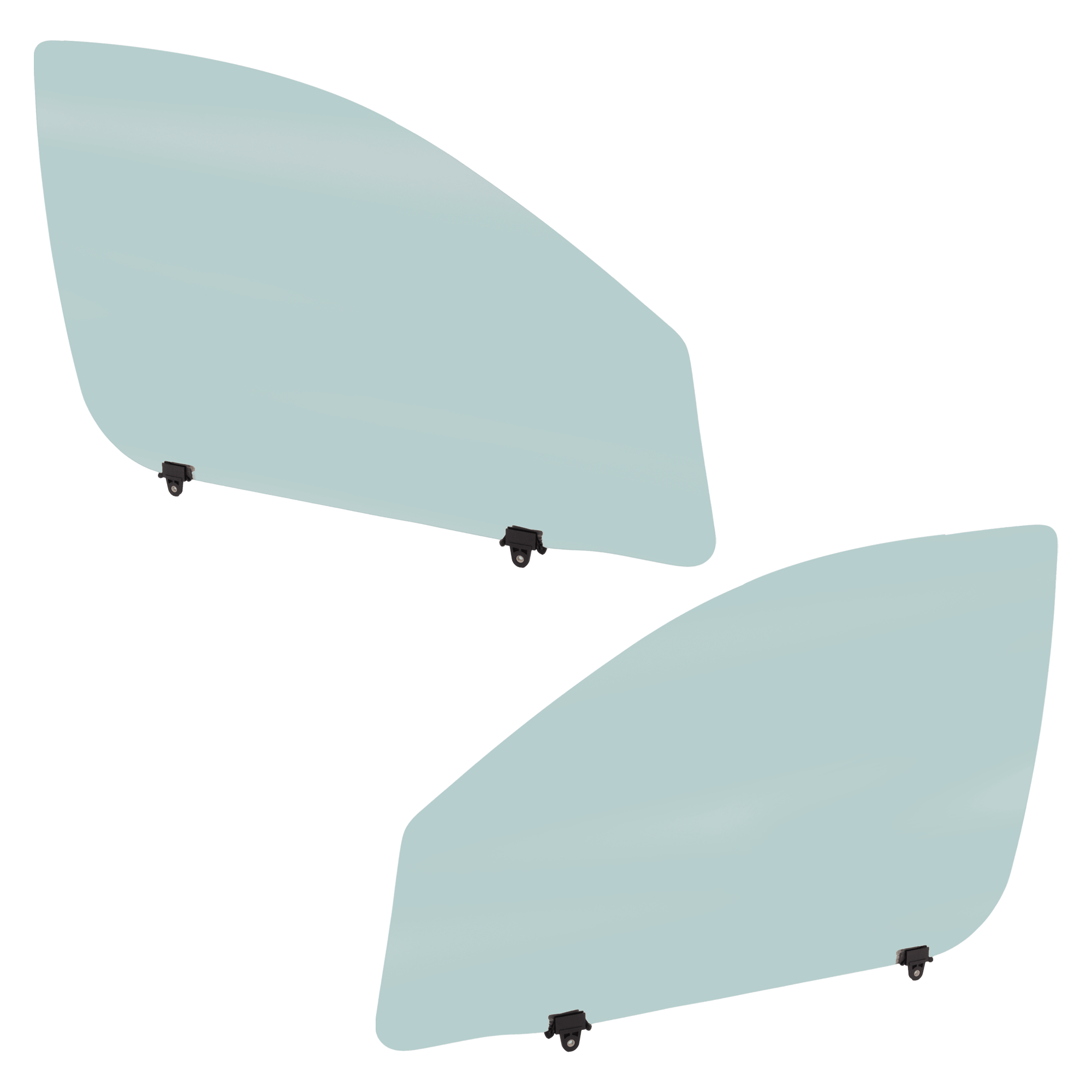AM MITSUBISHI OUTLANDER 07-13 FRONT DOOR GLASS RH AND LH Green Tint w Clip SKU SET RM48010031