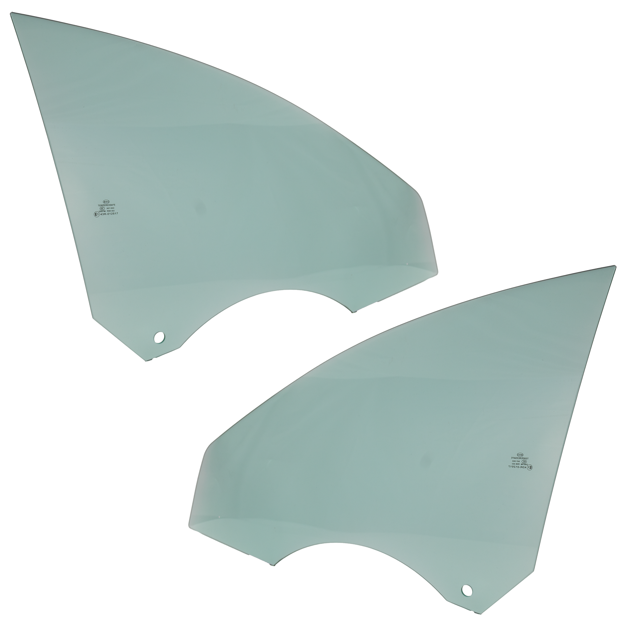 AM CLA250 CLA45 AMG 14-19 FRONT DOOR GLASS RH AND LH Green Tint w Solar SKU SET RM48010059 OEM 1177250110-1177250210