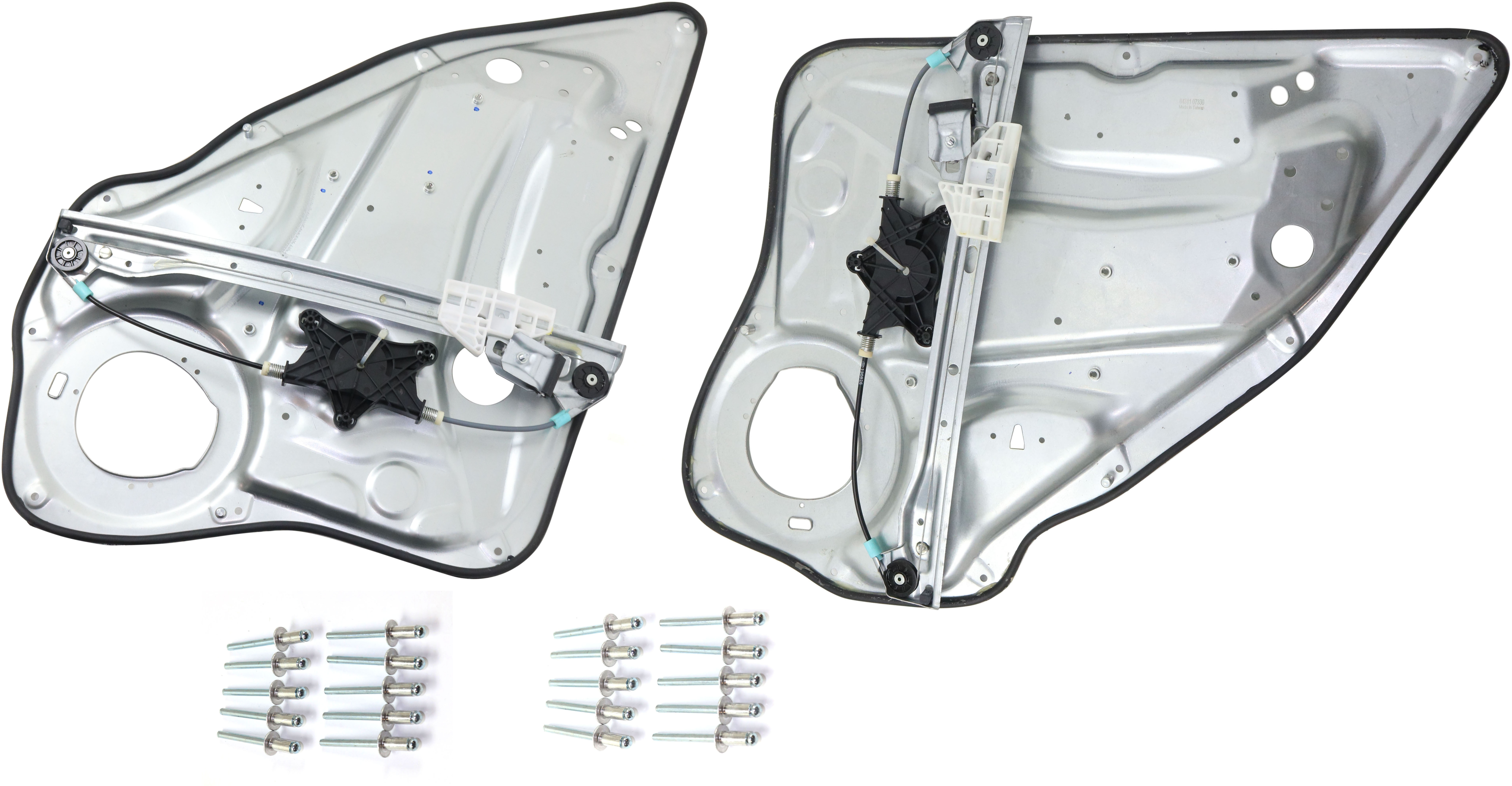 AM C CLASS 08-14 E CLASS 10-16 WINDOW REGULATOR Rear RH and LH Power w o Motor w Panel Sedan Wagon SKU SET RM49170007 Partslink MB1551116 MB1550116 OEM 2127301879-2127301779