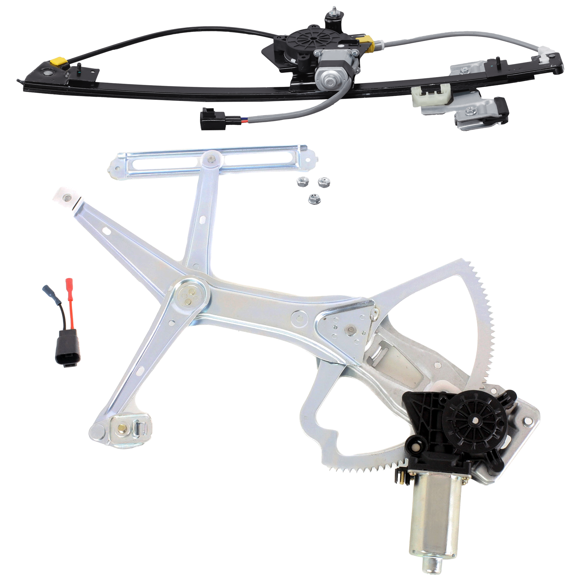AM ML320-98-03 FRONT AND REAR WINDOW REGULATOR RH Power w Motor SKU SET RM49170023 A Partslink MB1351111 OEM 1637201246 PFM 1637300246 PFM