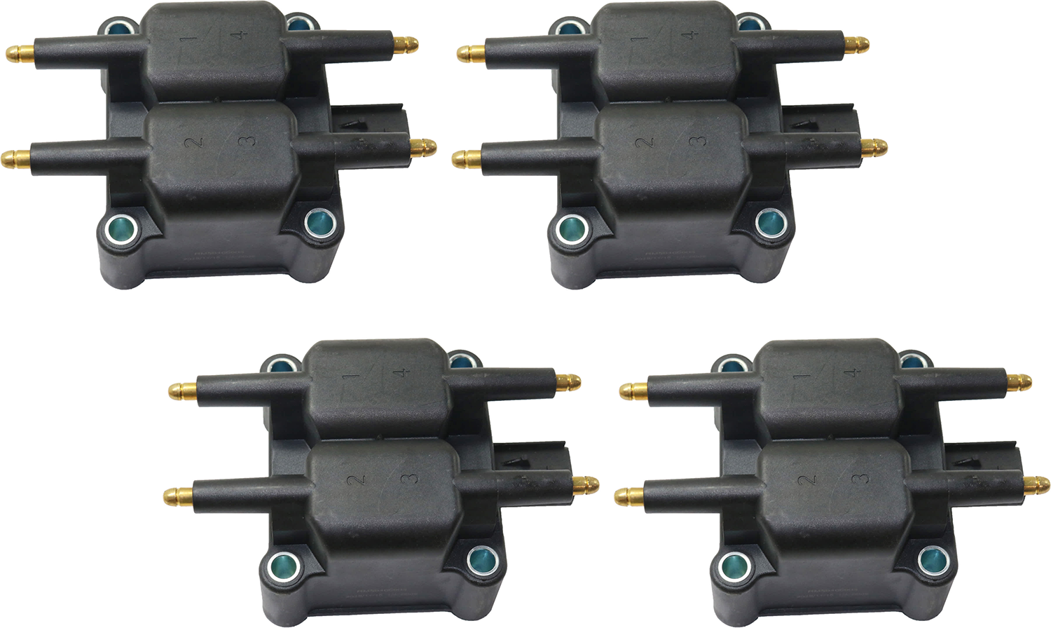 AM COOPER 05-08 IGNITION COIL Set of 4-4 Cyl 1.6L eng. 3 Male Blade type Terminals SKU SET RM50460003-4 OEM 12137510738