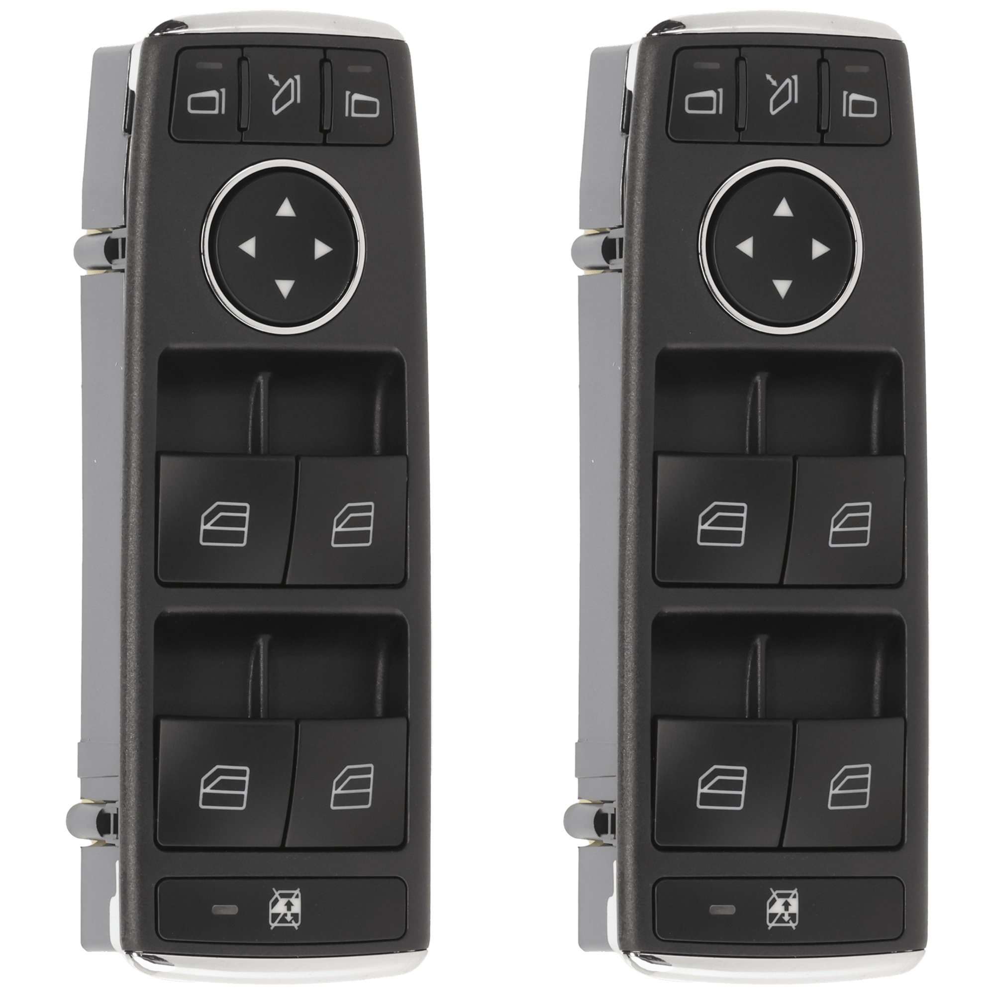 AM E550-10-17 C300-08-14 FRONT WINDOW SWITCH RH AND LH Black Plastic SKU SET RM50520024-2 OEM A2128208310