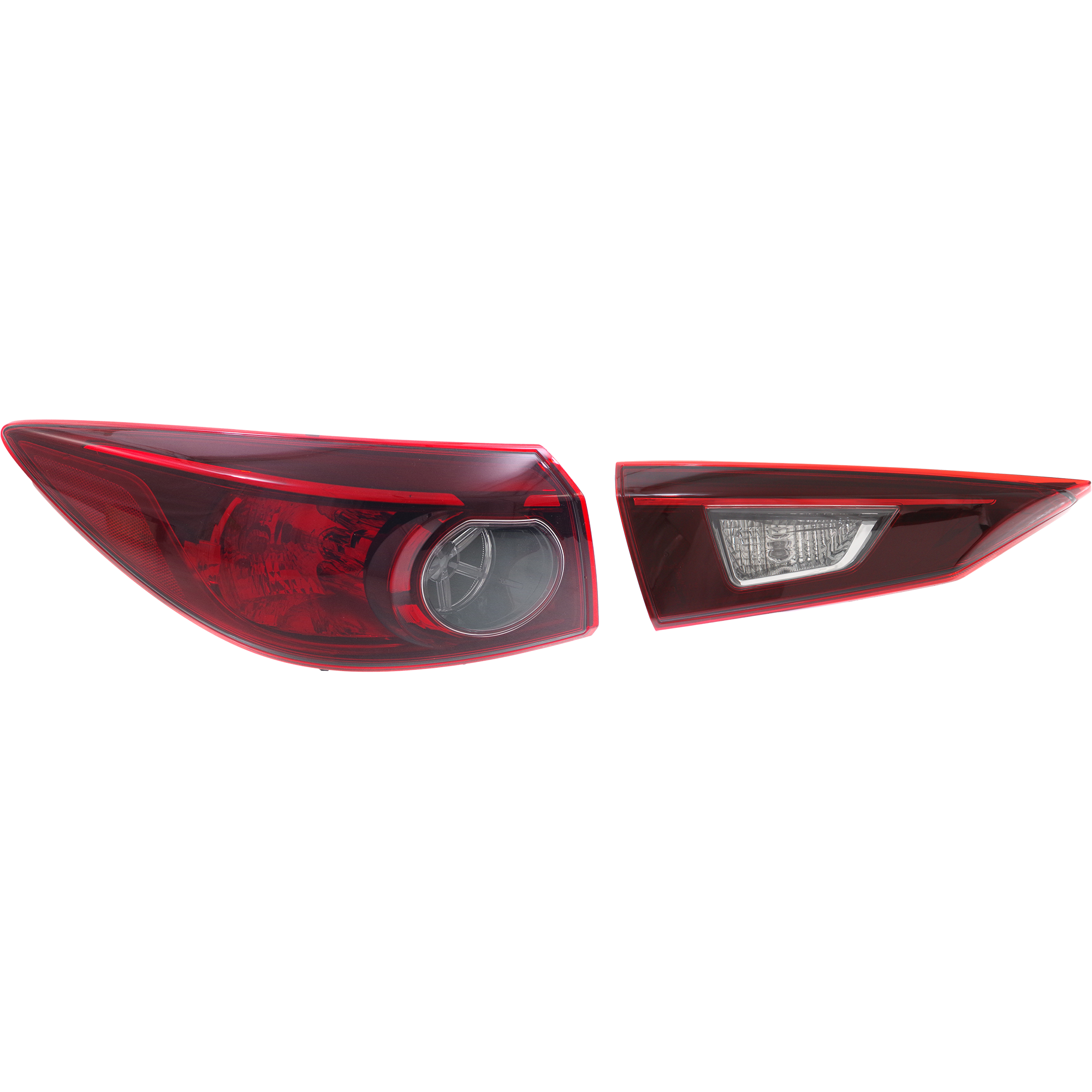 AM 3-14-15 TAIL LAMP LH Inner and Outer Halogen Sedan CAPA SKU SET RM73010002Q Partslink MA2802123C MA2804123C OEM BJT151160A BJT1513G0