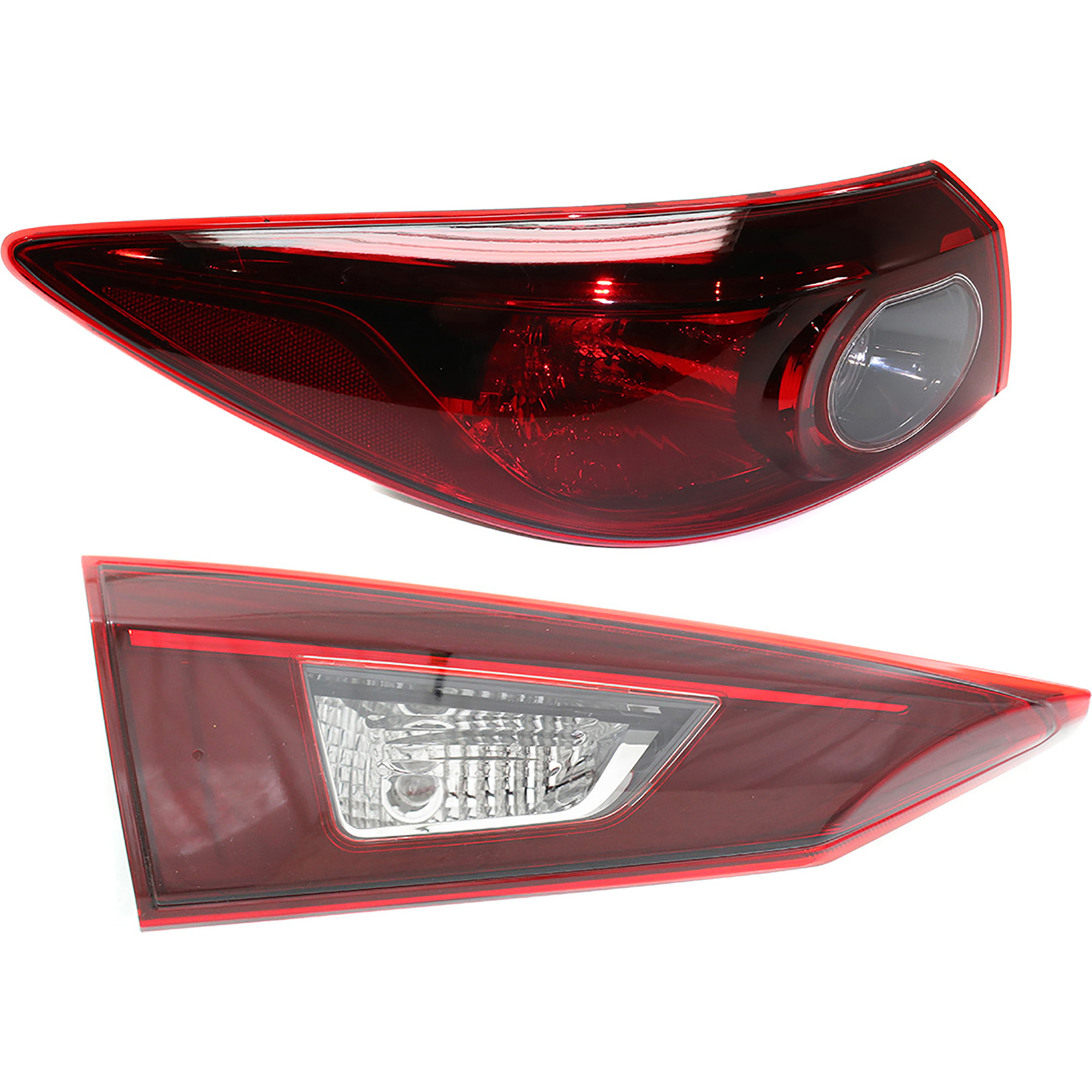 AM 3-14-15 TAIL LAMP LH Inner and Outer Halogen Sedan SKU SET RM73010002 Partslink MA2802123 MA2804123 OEM BJT151160A BJT1513G0