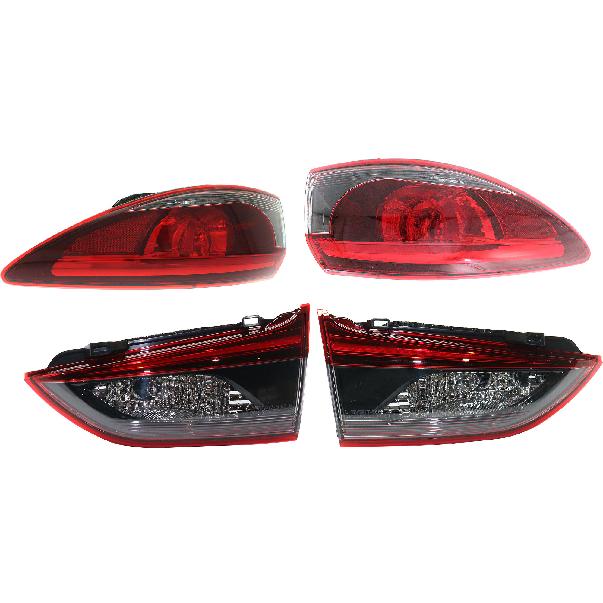 AM MAZDA 6-16-17 TAIL LAMP RH AND LH Inner and Outer Assembly LED SKU SET RM73010023-4 Partslink MA2802118 MA2803118 MA2804121 MA2805121 OEM G45F513F0C G45F513G0C GMN35115