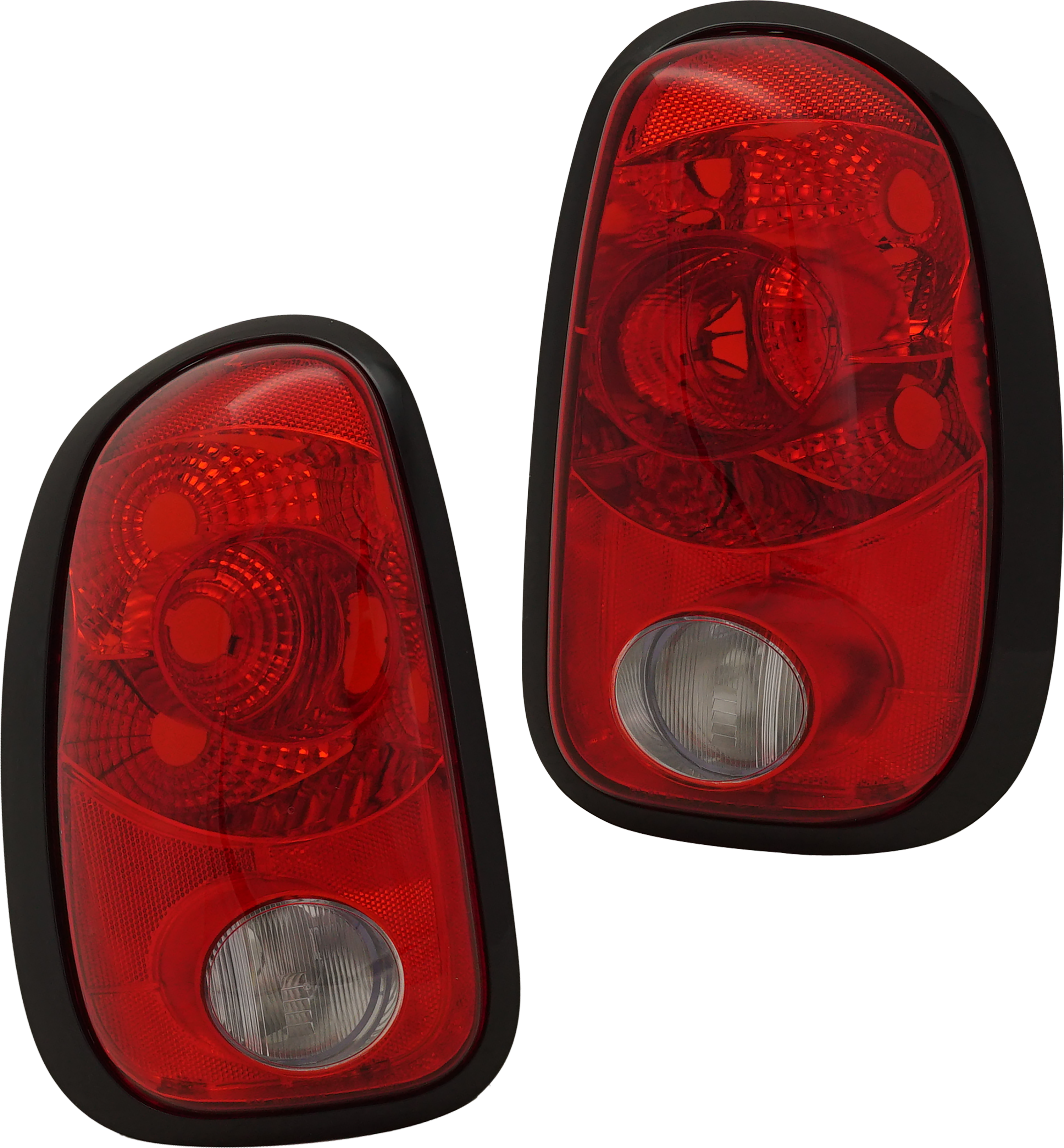 AM COOPER COUNTRYMAN 11-16 TAIL LAMP RH AND LH Lens and Housing Halogen w Black Trim SKU SET RM73010041 Partslink MC2801107 MC2800107 OEM 63219811764-63219811763
