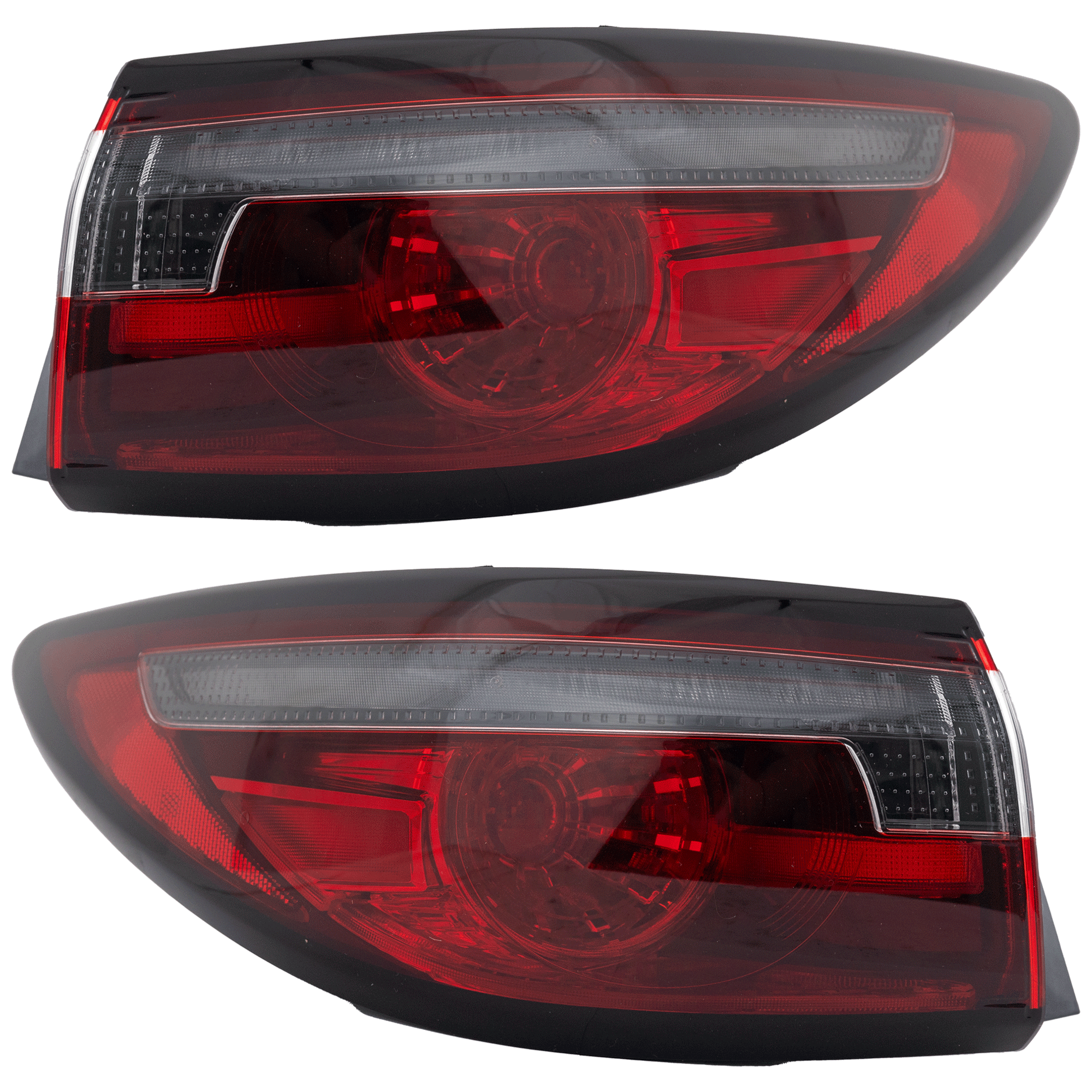 AM MAZDA 6-18-21 TAIL LAMP RH AND LH Outer Assembly LED w Signature Lighting CAPA SKU SET RM73010109AQ Partslink MA2804128C MA2805128C OEM GRF851150B GRF851160B