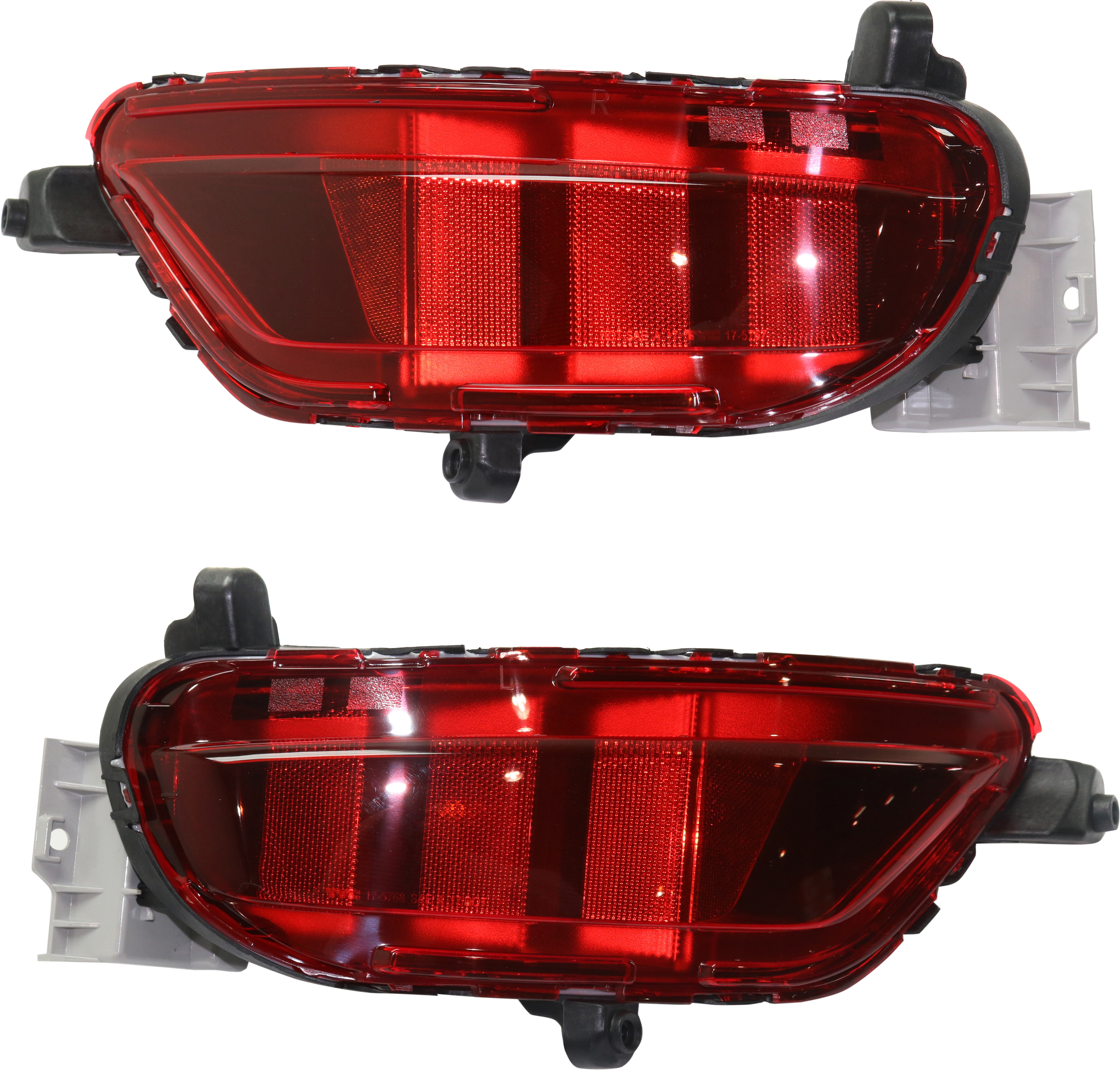 AM CX 5-17-21 REAR BUMPER REFLECTOR RH and LH CAPA SKU SET RM73490003Q Partslink MA1184108C MA1185108C OEM KB8A515M0C KB8A515L0C