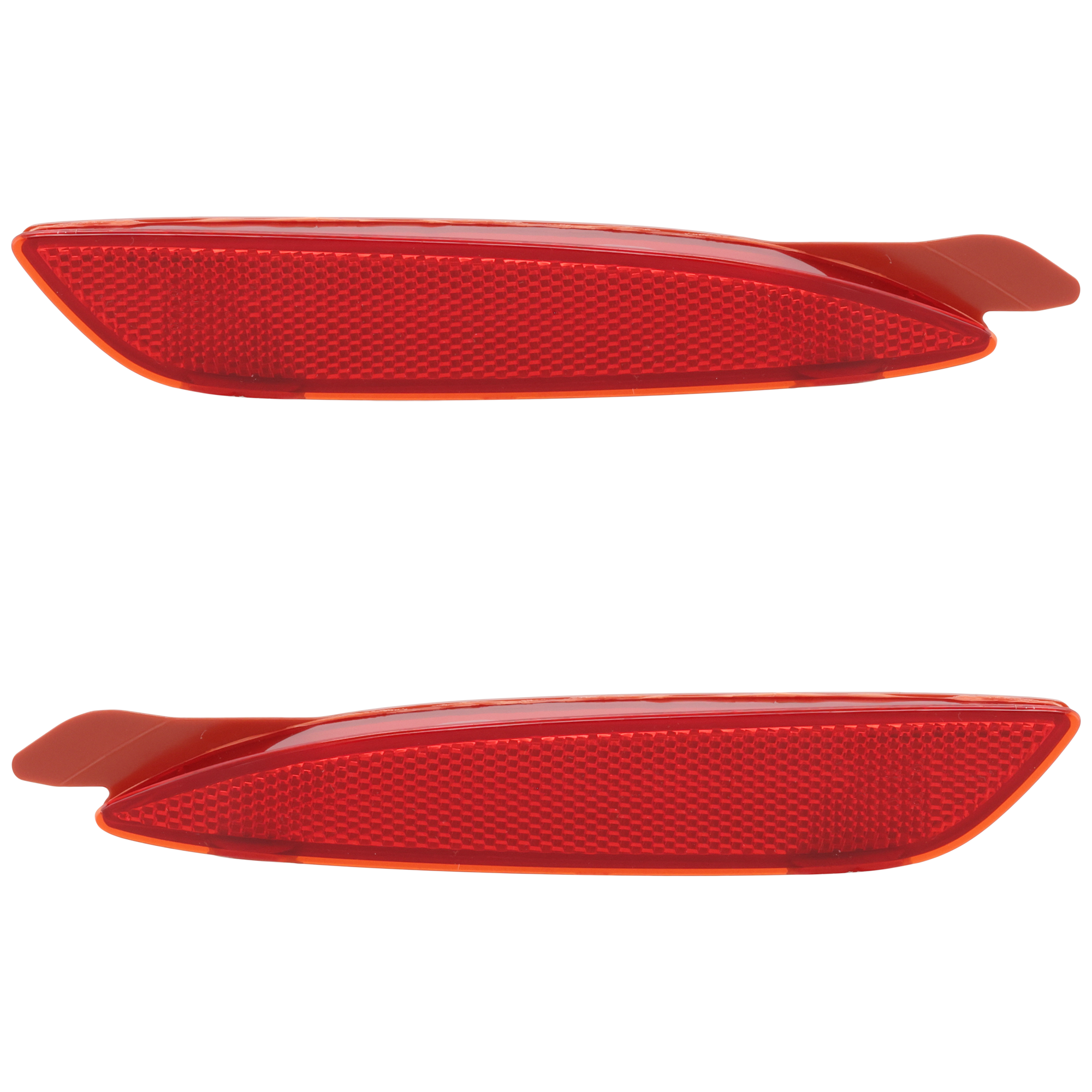 AM MAZDA 6-18-21 MAZDA 3-19-25 REAR BUMPER REFLECTOR RH AND LH CAPA SKU SET RM73490021UQ Partslink MA1185109C MA1184109C OEM GRF5515L0A GRF5515M0A