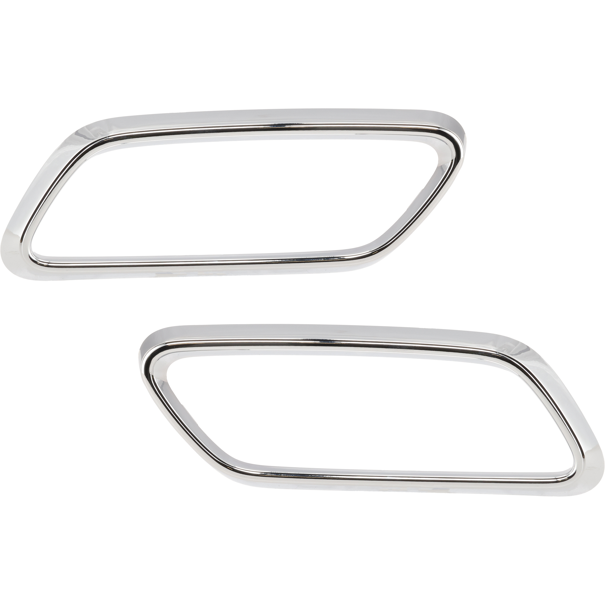 AM C300-22-23 REAR BUMPER MOLDING RH AND LH Chrome Tailpipe Bezel ABS w AMG Body Styling Sedan SKU SET RM76350075 Partslink MB1138115 MB1139115 OEM 2068858303-2068858403
