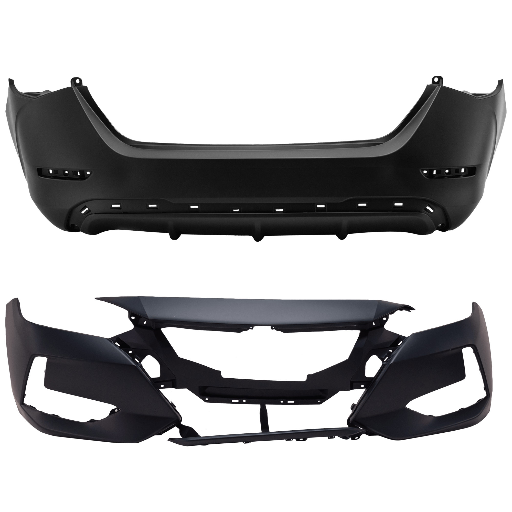 AM SENTRA 20-21 FRONT AND REAR BUMPER COVER Primed CAPA SKU SET RN01030034PQ Partslink NI1000331C NI1100337C OEM 620226LB1J 850226LB0J