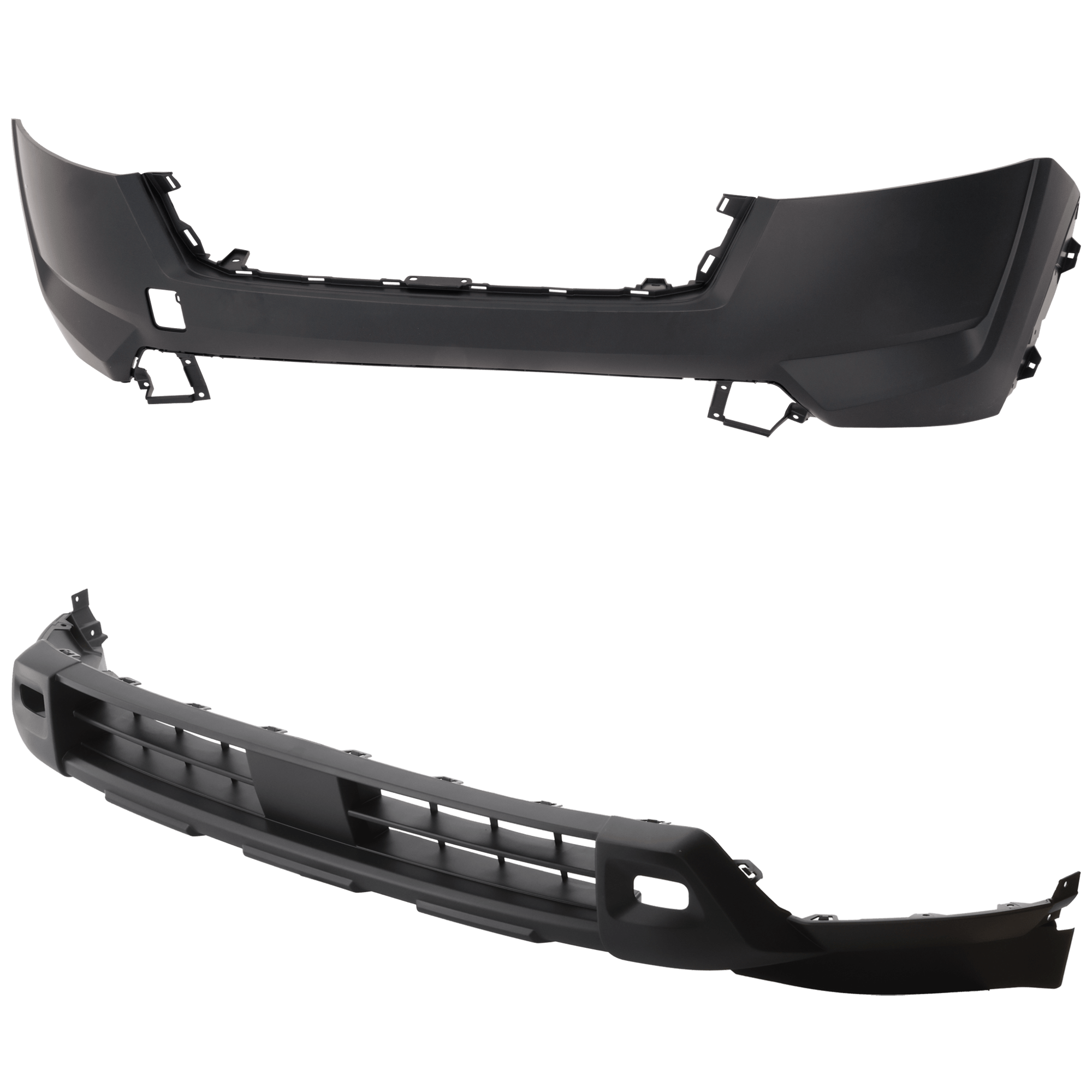AM PATHFINDER 22-24 FRONT BUMPER COVER Upper and Lower Upper Primed Lower Textured CAPA SKU SET RN01030043PQ Partslink NI1014110C NI1015107C OEM 620226TA0H 622596TA0A