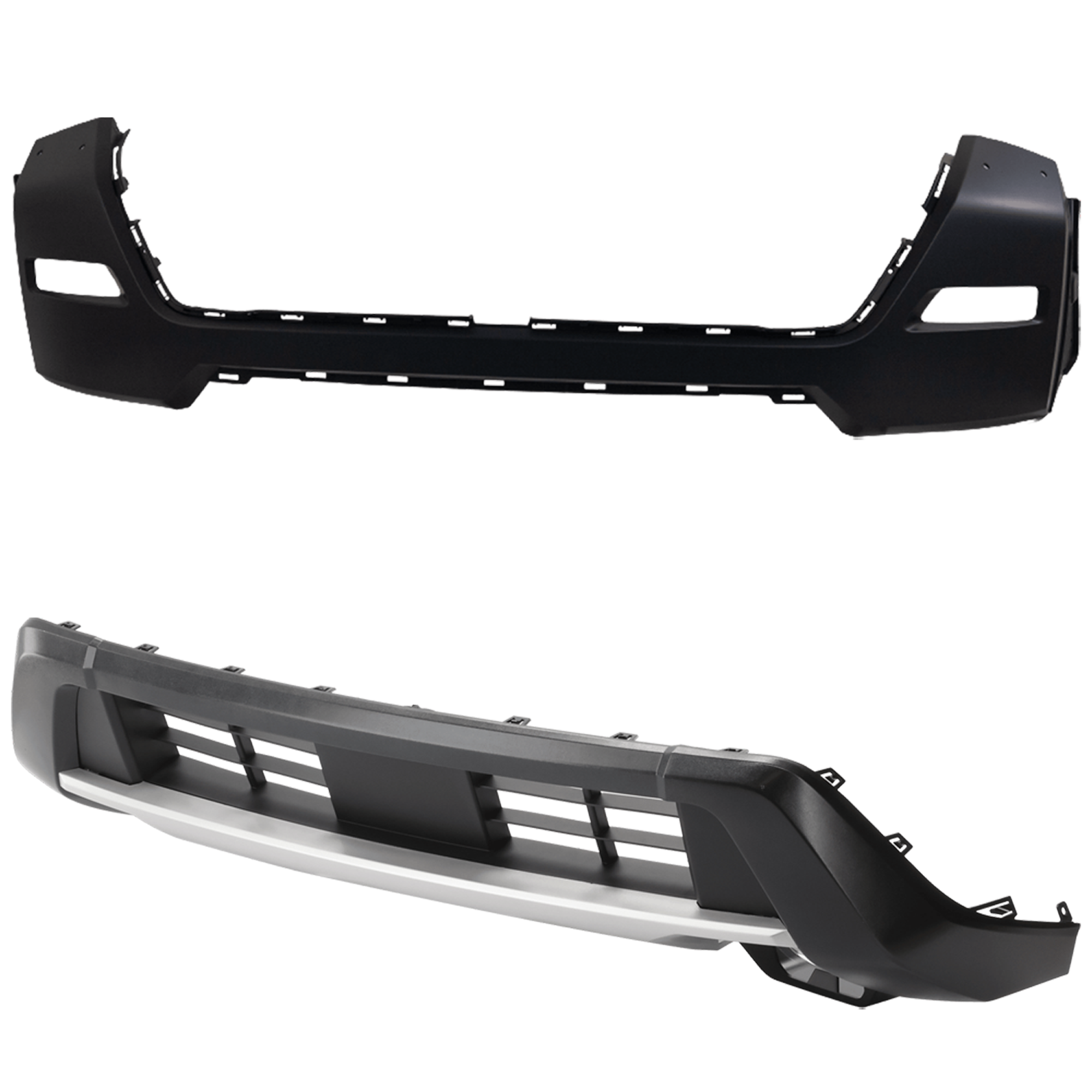 AM FRONTIER 22-24 FRONT BUMPER COVER Upper and Lower Upper Primed Lower Textured PRO X PRO 4X Models CAPA SKU SET RN01030046PQ A Partslink NI1014112C NI1015106C OEM 620259BU0H 620269BU0C