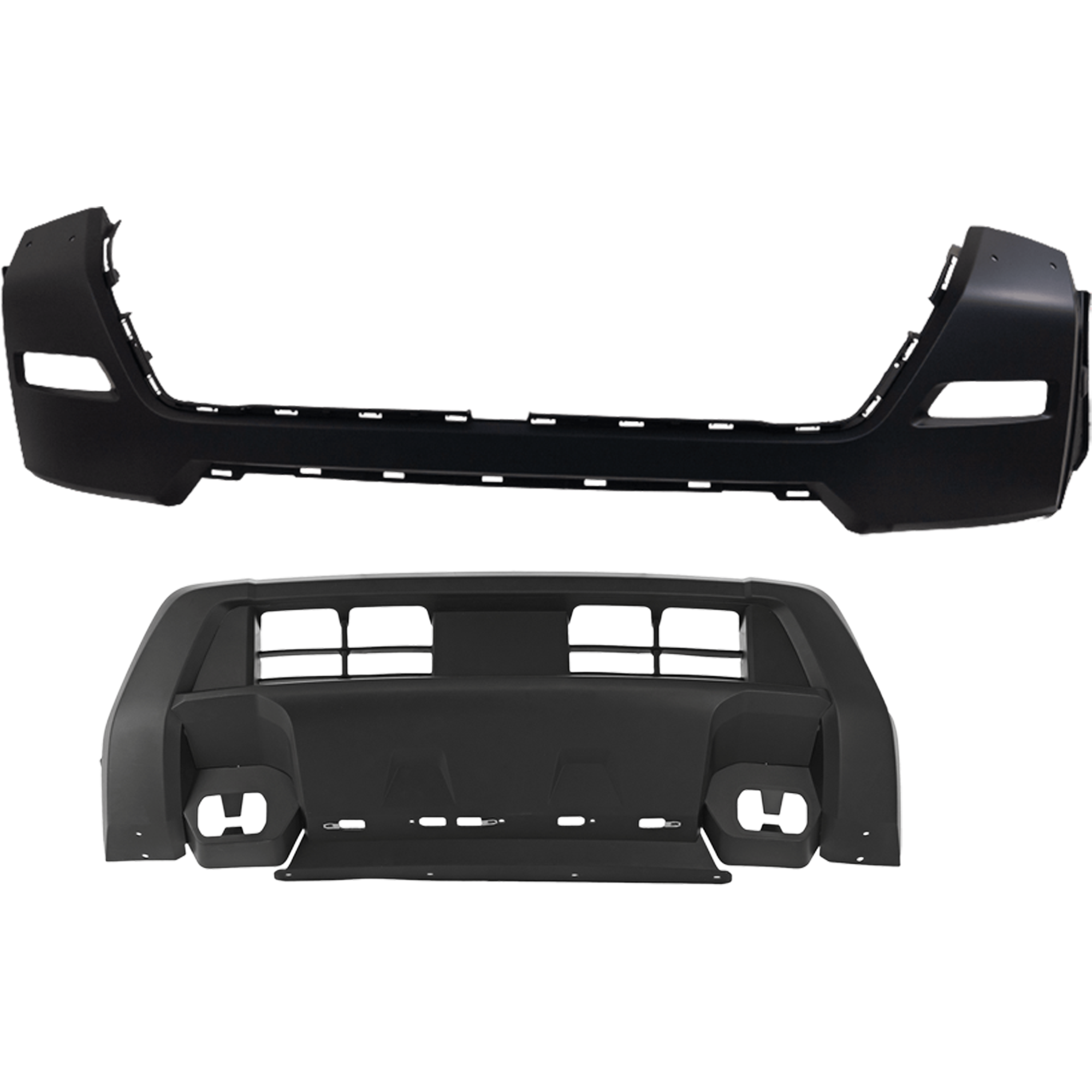 AM FRONTIER 22-24 FRONT BUMPER COVER Upper and Lower Upper Primed Lower Textured S Model 4WD CAPA SKU SET RN01030046PQ D Partslink NI1014112C NI1015103C OEM 620259BU0H 620269BU0A