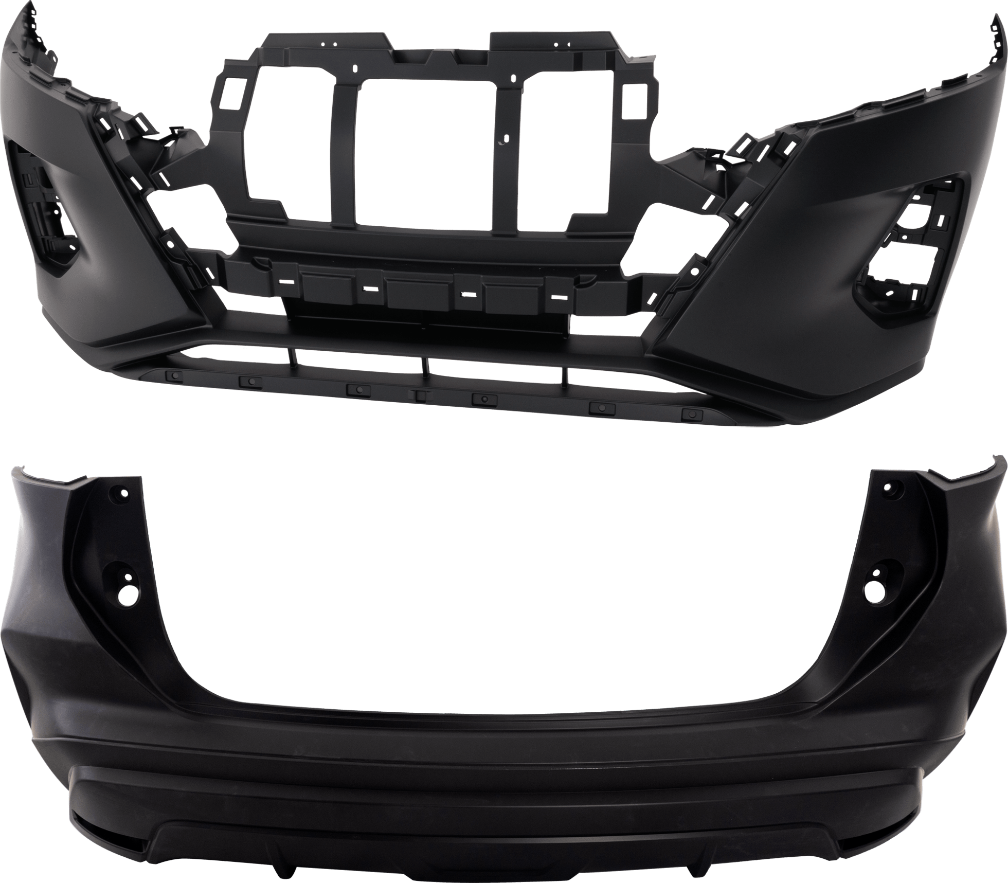 AM KICKS 21-23 FRONT AND REAR BUMPER COVER Primed w o Parking Aid Sensor Hole SKU SET RN01030049P B
