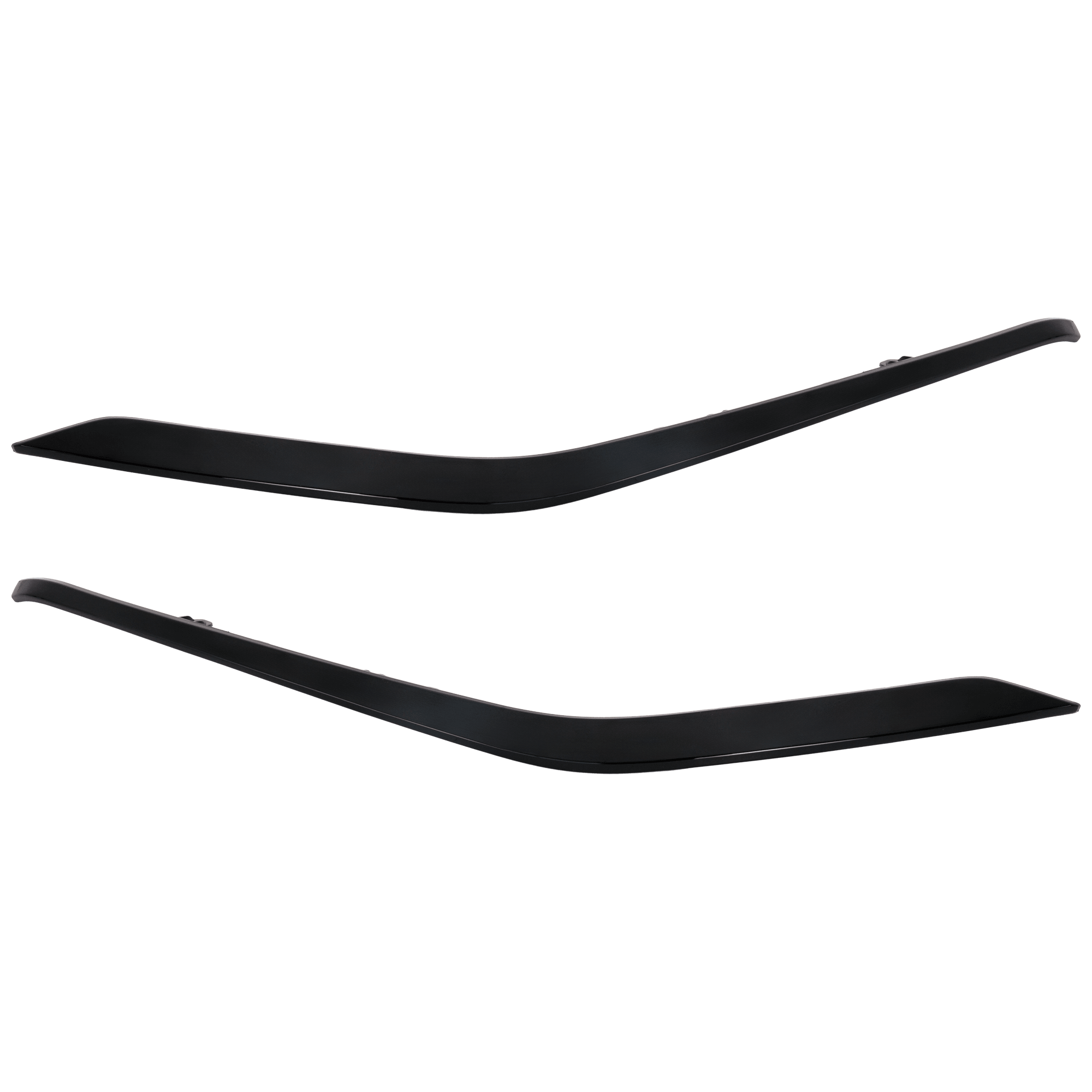 AM MURANO 19-23 FRONT BUMPER MOLDING RH AND LH Gloss Black w Midnight Special Edition Package SKU SET RN01590029 Partslink NI1046117 NI1047117 OEM 620749UH0A 620759UH0A